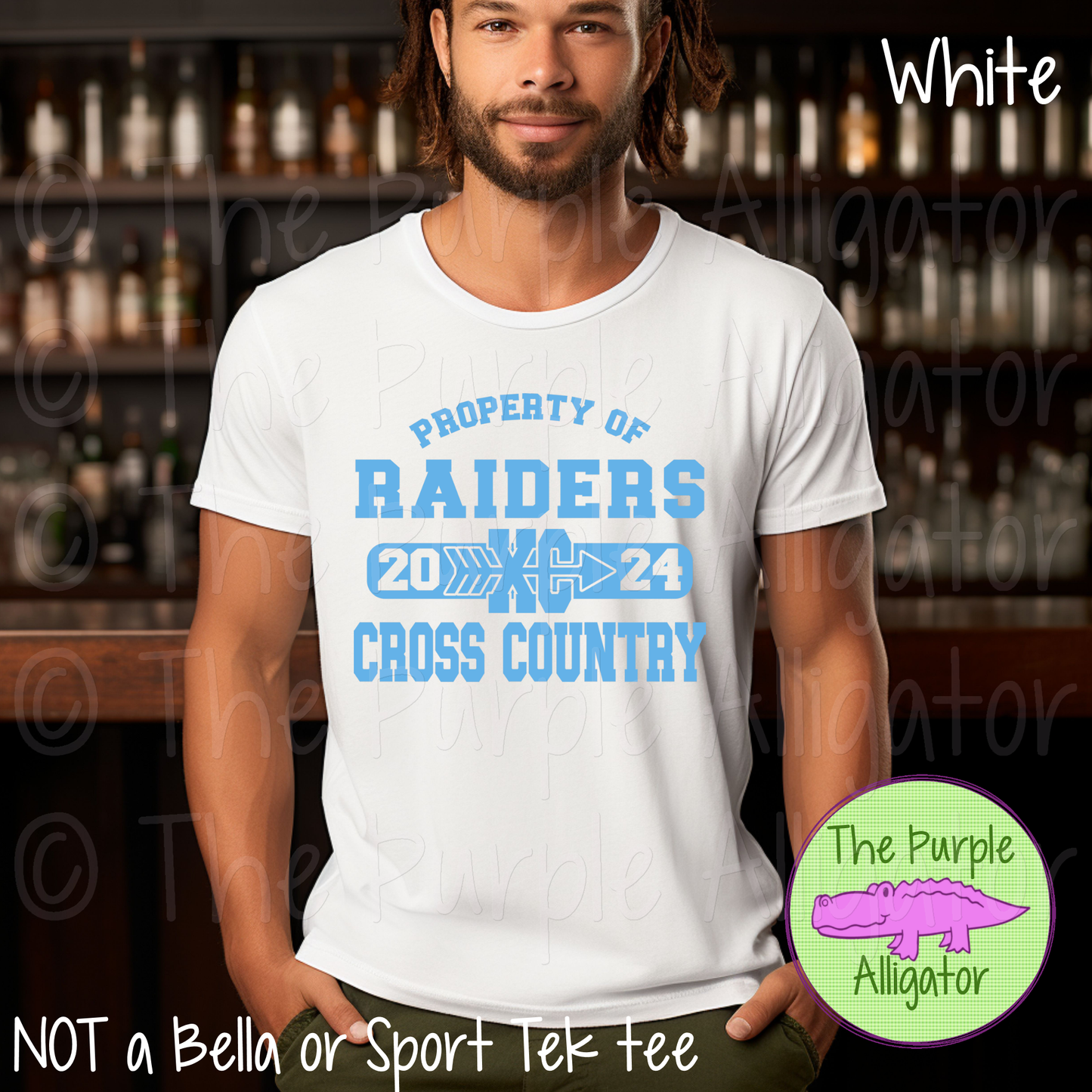 Raiders Cross Country SC15 Mascot School Spirit - CHOOSE YOUR DESIGN COLOR (d2f TPA)