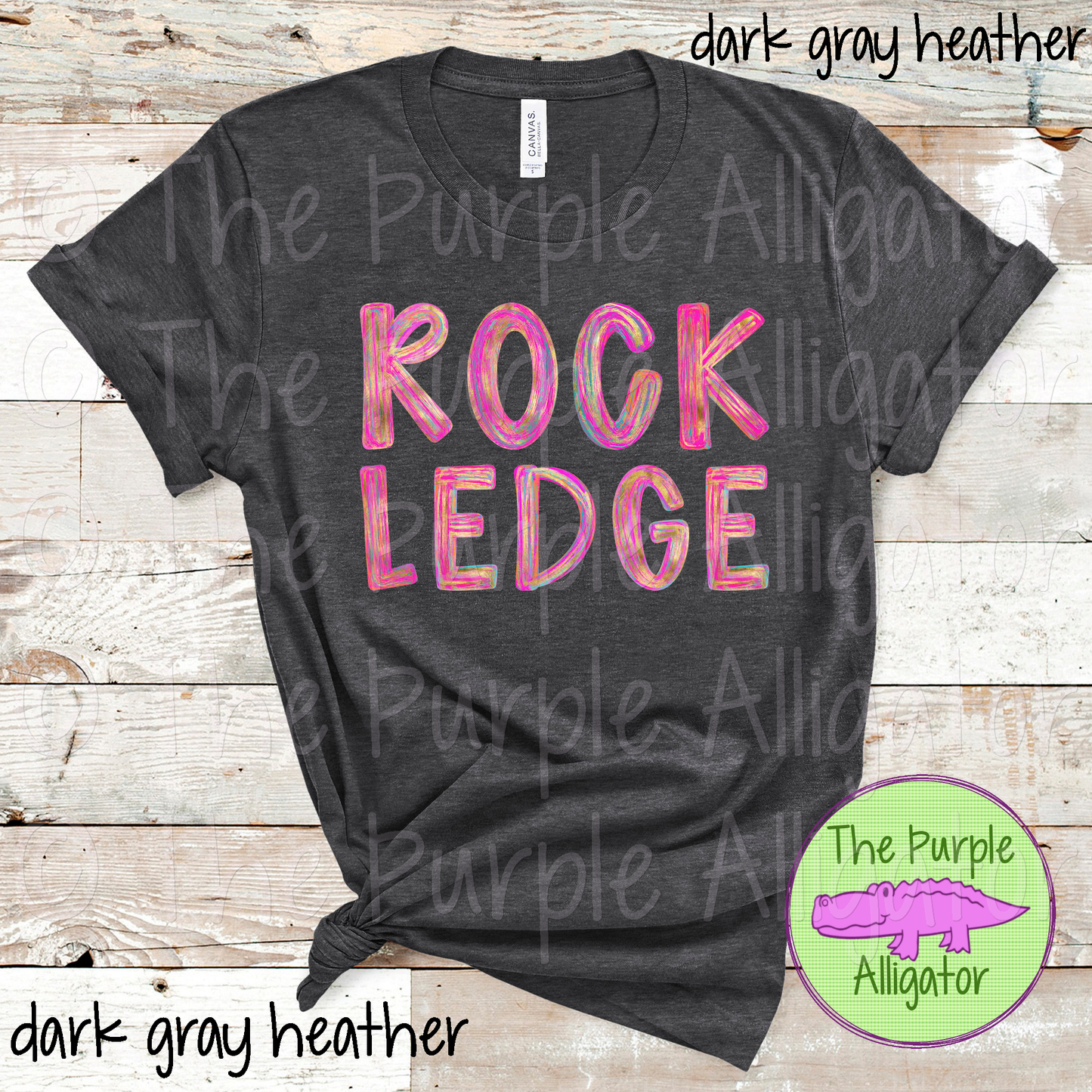 Rockledge AJ Gold Distressed Gold Brush School Spirit Design 0924 TPA