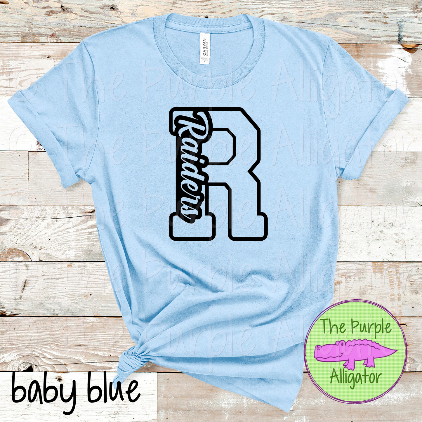 Rockledge R Raiders Mascot School Spirit - CHOOSE YOUR DESIGN COLOR (d2f TPA)