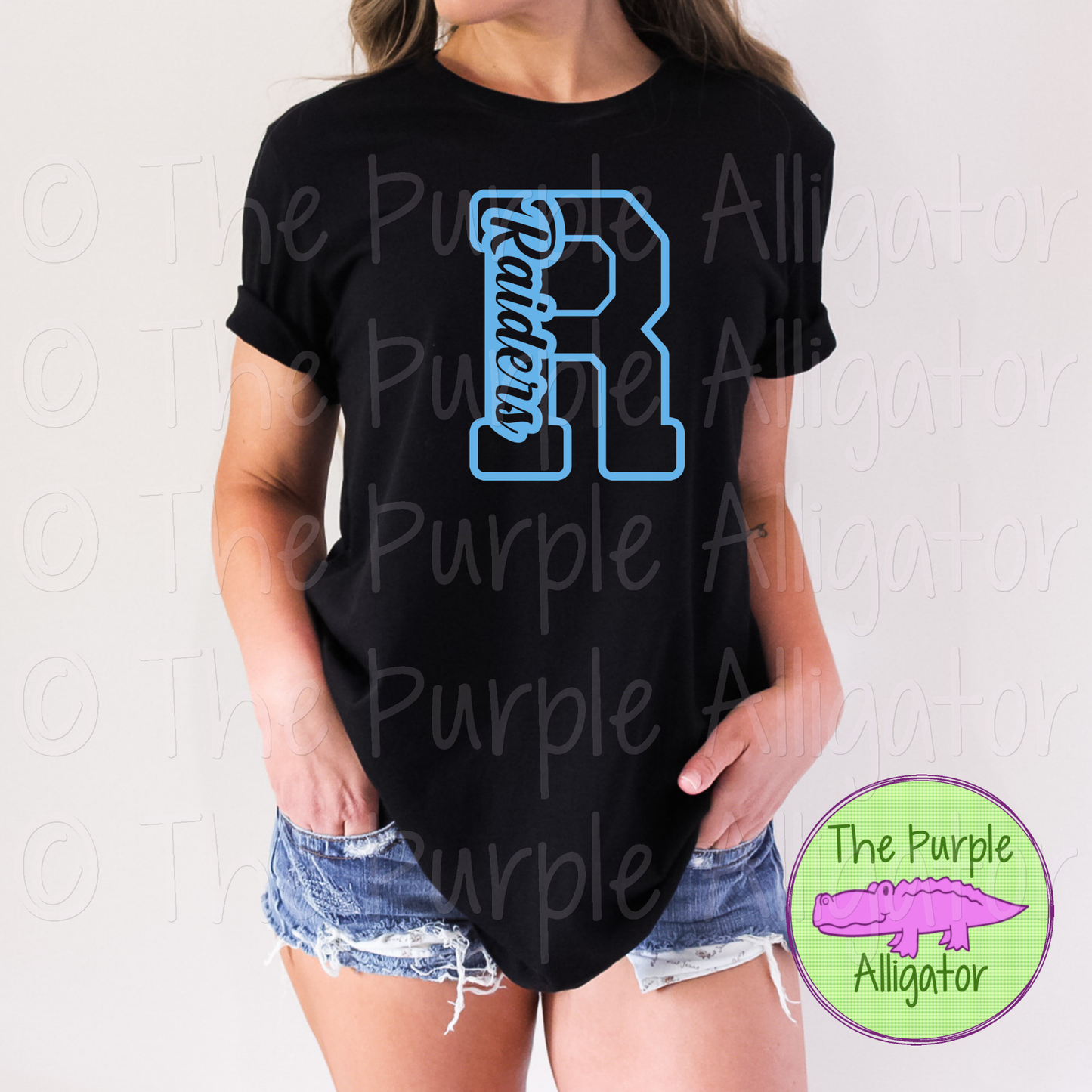 Rockledge R Raiders Mascot School Spirit - CHOOSE YOUR DESIGN COLOR (d2f TPA)
