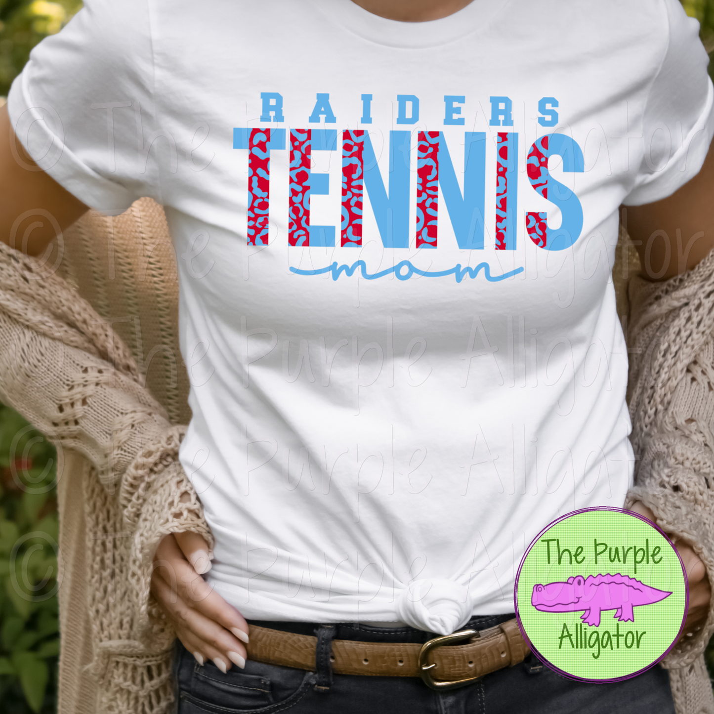 Raiders Tennis Mom SC8 Mascot School Spirit - CHOOSE YOUR DESIGN COLORS (d2f TPA)