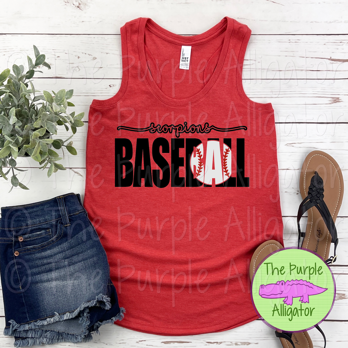 Scorpions Baseball SC64 Mascot School Spirit - CHOOSE YOUR DESIGN COLOR (d2f TPA)