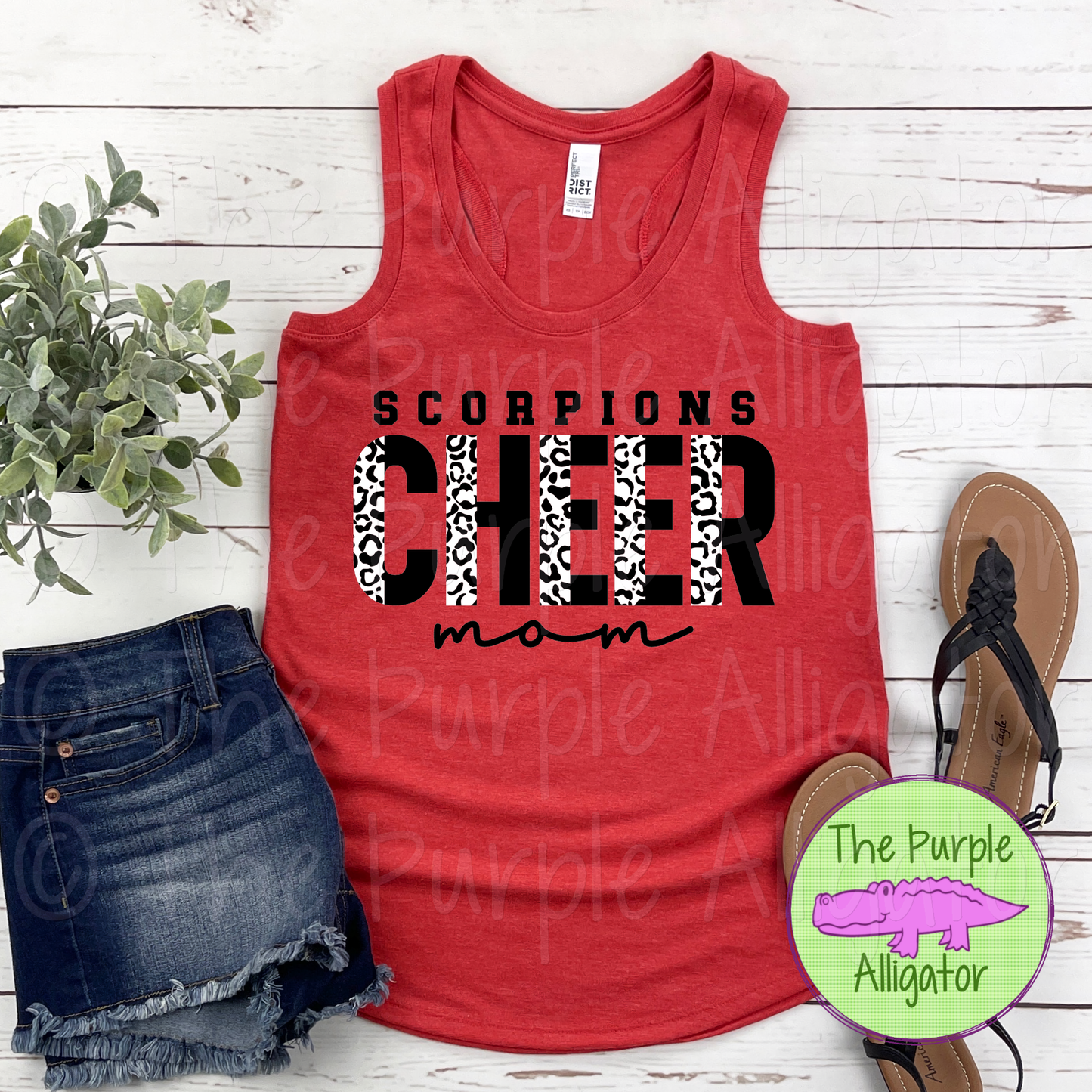 Scorpions Cheer Mom SC51 Mascot School Spirit - CHOOSE YOUR DESIGN COLORS (d2f TPA)