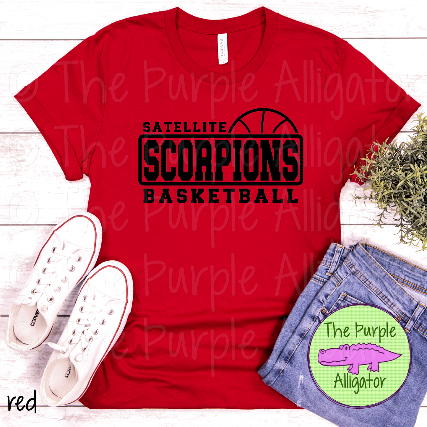Satellite Scorpions Basketball SC9 Mascot School Spirit - CHOOSE YOUR DESIGN COLOR (d2f TPA)