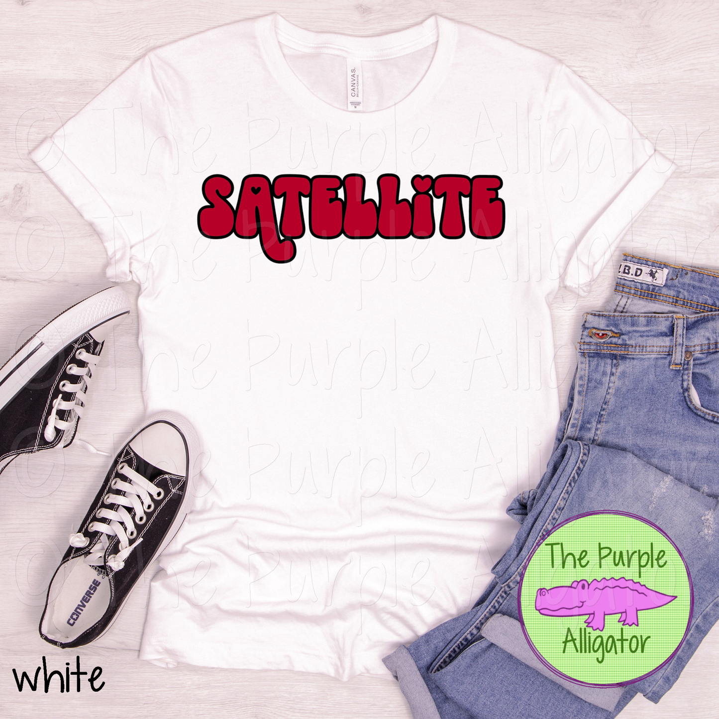 Satellite Retro Swash School Spirit - CHOOSE YOUR DESIGN COLORS (d2f TPA)