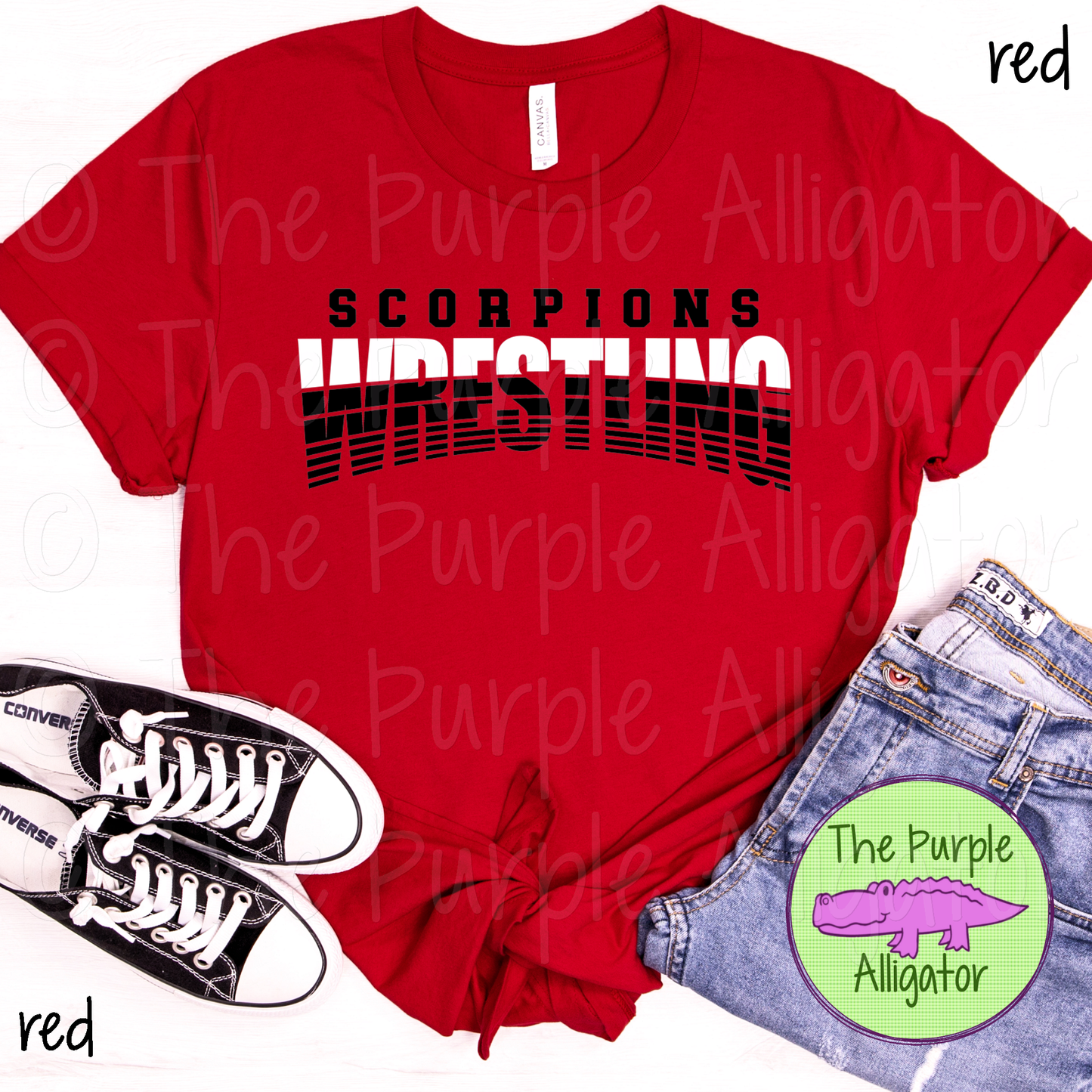 Scorpions Wrestling SC2 Mascot School Spirit - CHOOSE YOUR DESIGN COLORS (d2f TPA)