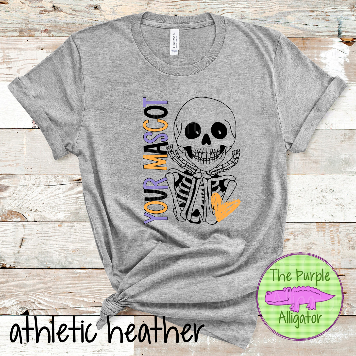 YOUR MASCOT Smiley Bones - Halloween Spirit Wear Skeleton Design - Cute Spooky School Shirt - 0925 (d2f TPA)