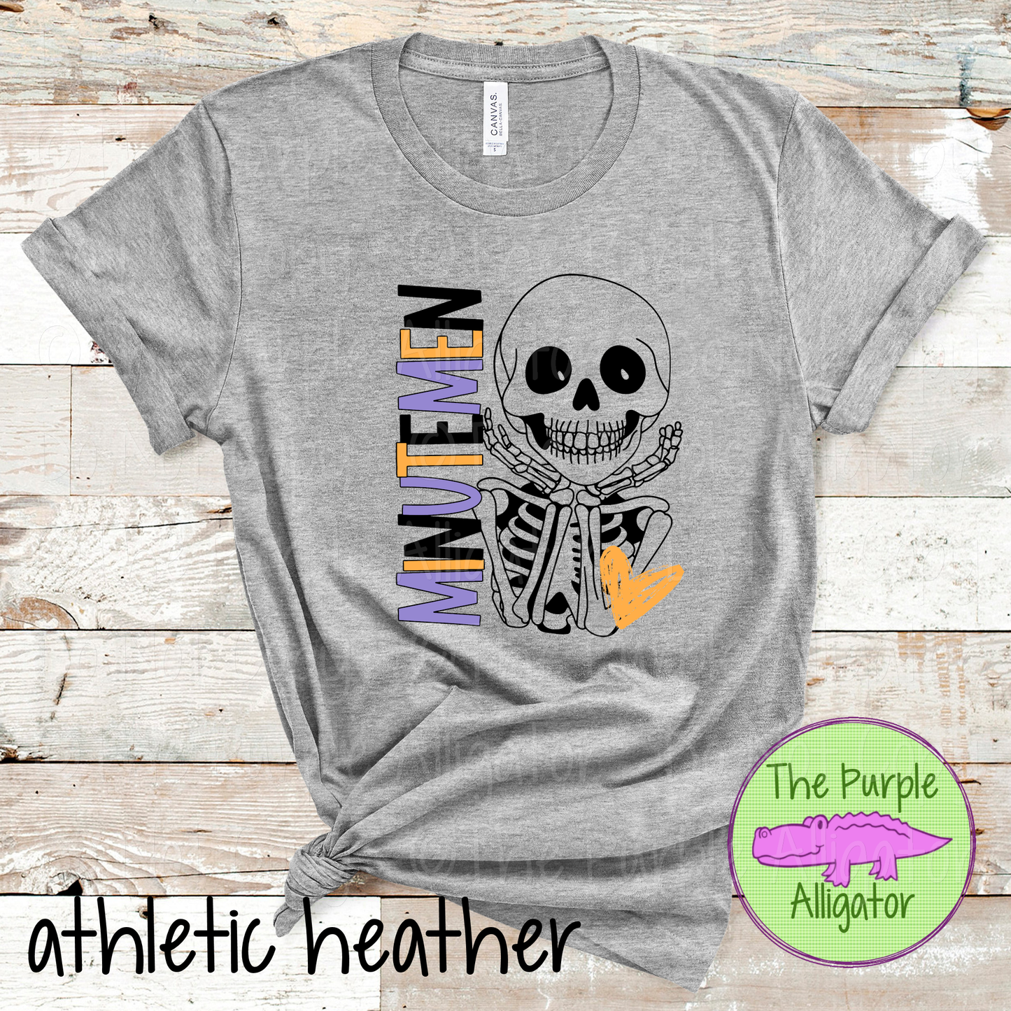 Minutemen Smiley Bones - Halloween Spirit Wear Skeleton Design - Cute Spooky School Shirt - 0925 (d2f TPA)