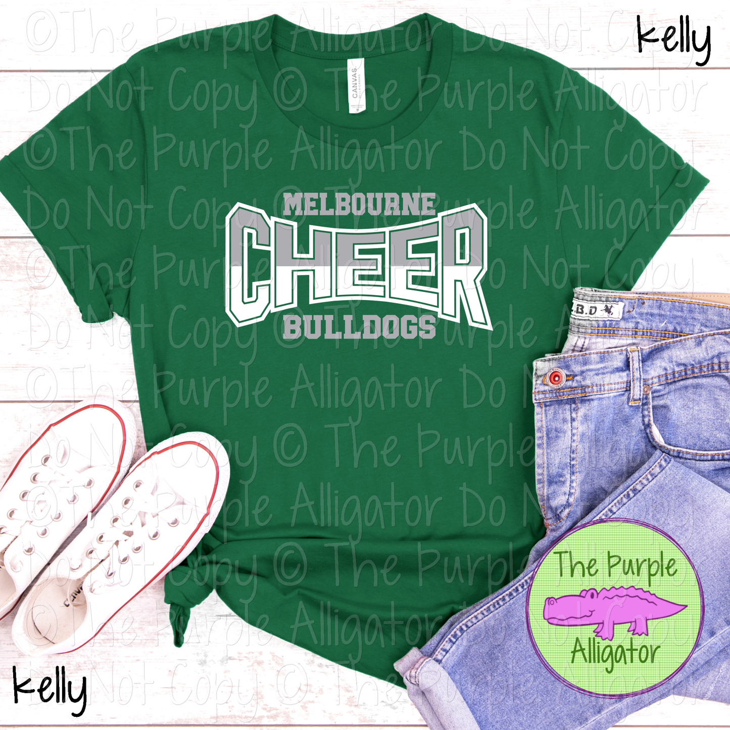 Melbourne Bulldogs Cheer Curve SC19 Mascot School Spirit Wear Team Swag - CHOOSE YOUR DESIGN COLOR - 0625 (d2f TPA)