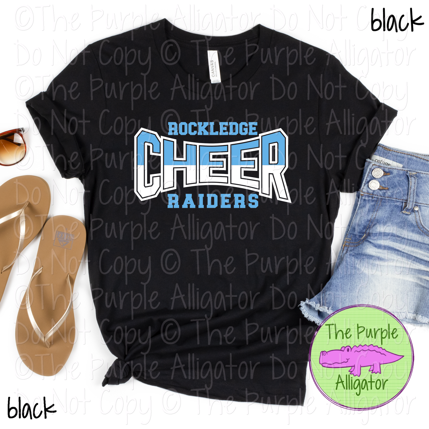 Rockledge Raiders Cheer Curve SC19 Mascot School Spirit Wear Team Swag - CHOOSE YOUR DESIGN COLORS - 0625 (d2f TPA)