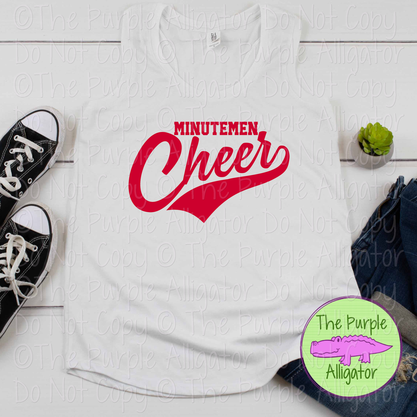 Minutemen Cheer Swash SC27 Mascot School Spirit Team Swag - CHOOSE YOUR DESIGN COLOR - 0625 (d2f TPA)
