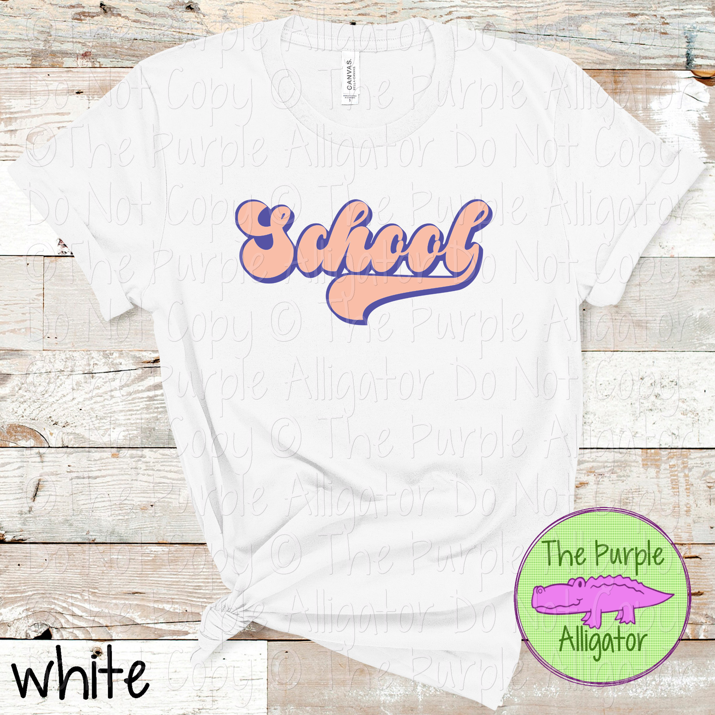 YOUR School B-Retro | Custom Retro School Spirit Wear for Students, Staff & Fans - CHOOSE YOUR DESIGN COLORS 0725 (d2f TPA)