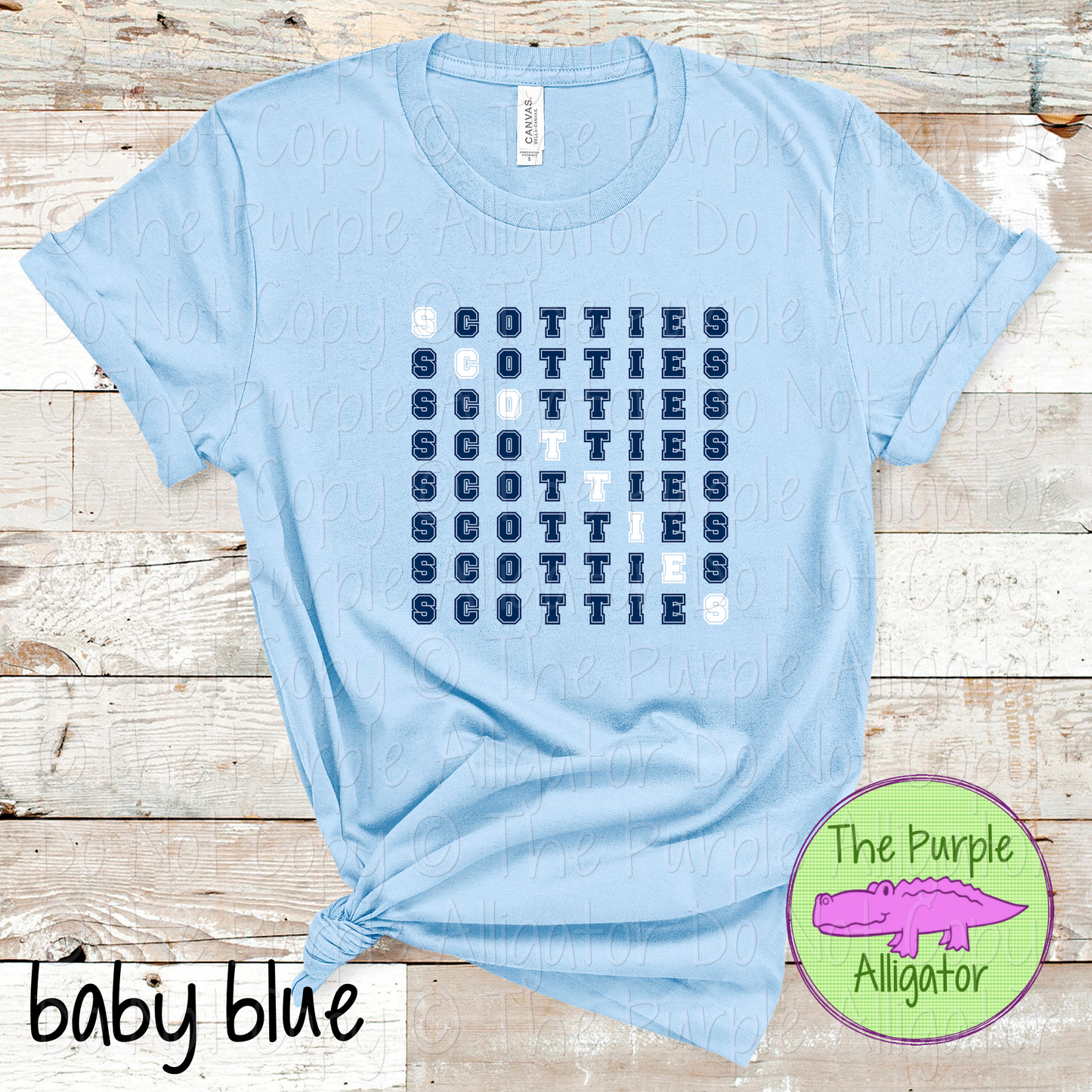 Scotties 2 Color Stack Design | Custom Spirit Wear for Teachers, Students & Fans - CHOOSE YOUR DESIGN COLORS - 0725 (d2f TPA)