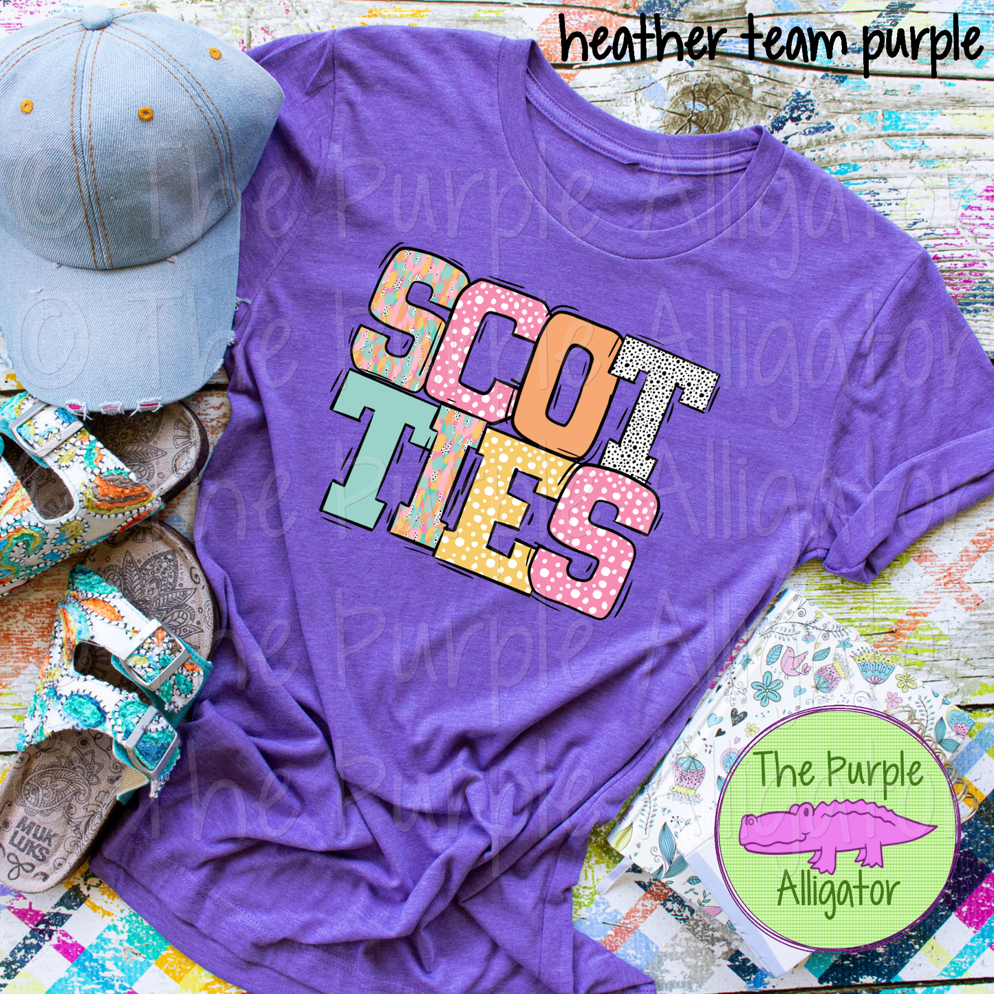 Scotties Pastel Stroke Varsity Mascot School Spirit (d2f BB)