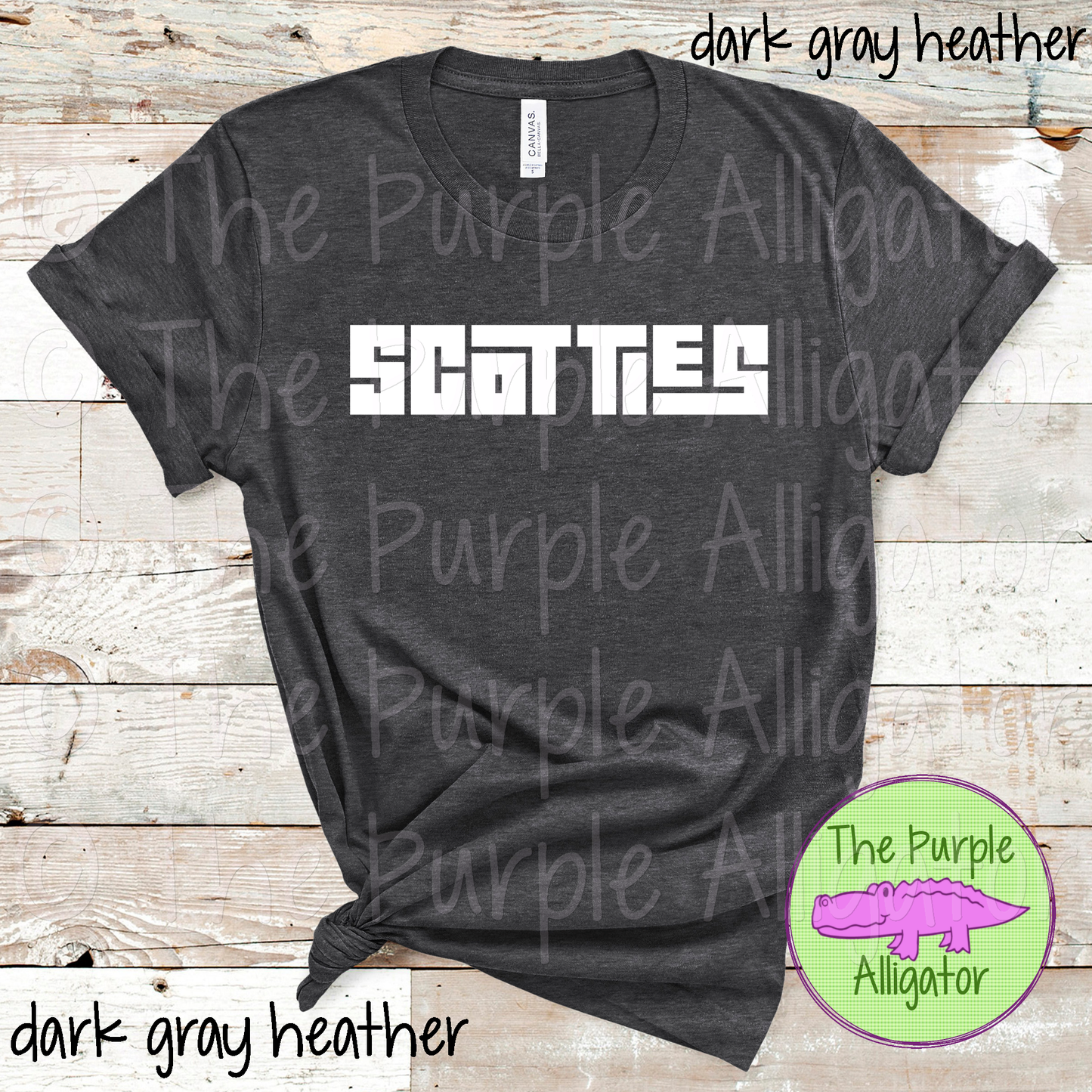 Scotties Po-Blo Mascot School Spirit - CHOOSE YOUR TEXT COLOR (d2f TPA)