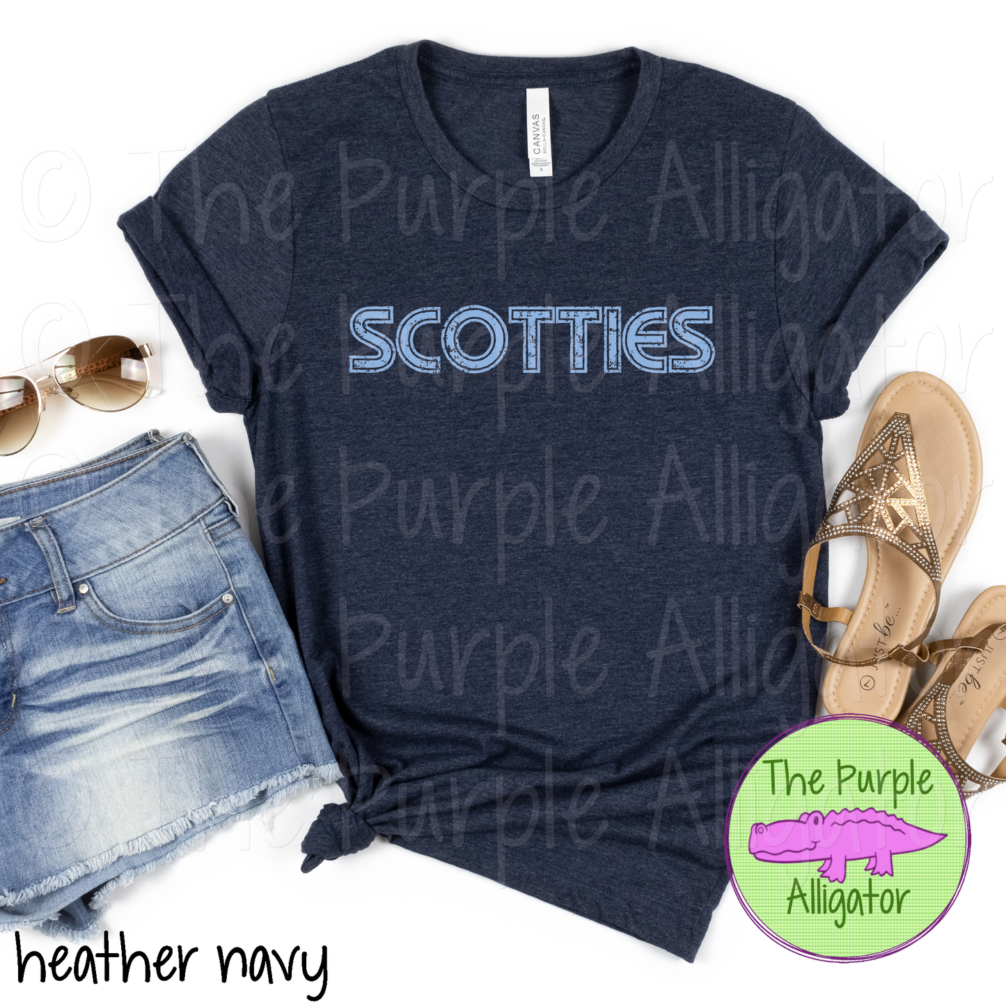 Scotties MGIR Distressed Mascot School Spirit - CHOOSE YOUR TEXT COLOR (d2f TPA)