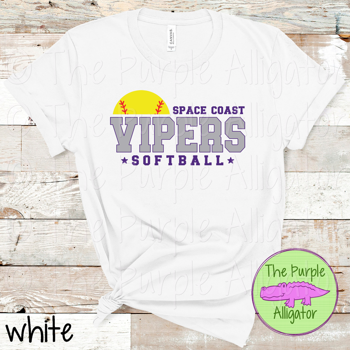 Space Coast Vipers Softball SC17 Mascot School Spirit - CHOOSE YOUR DESIGN COLORS (d2f TPA)