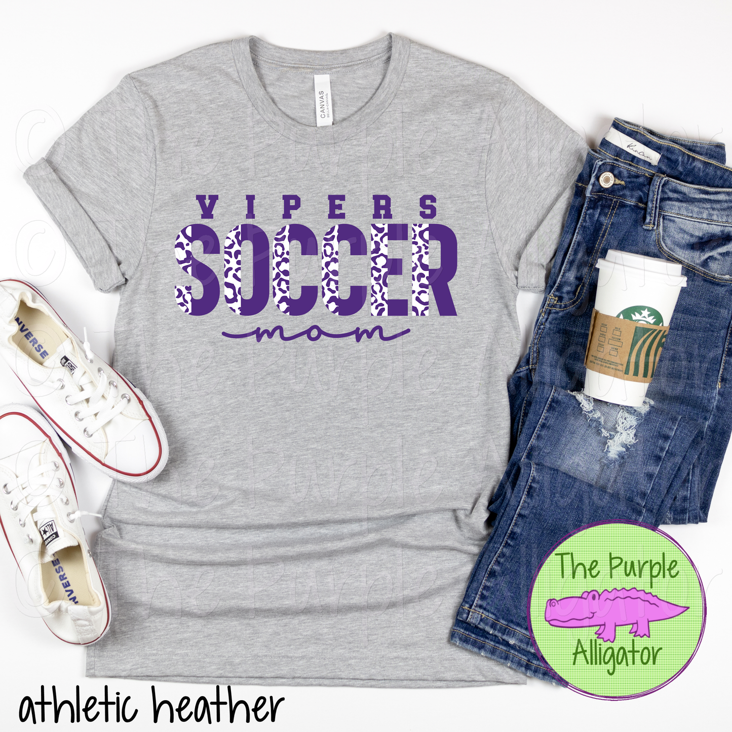 Vipers Soccer Mom SC32 Mascot School Spirit - CHOOSE YOUR DESIGN COLORS (d2f TPA)