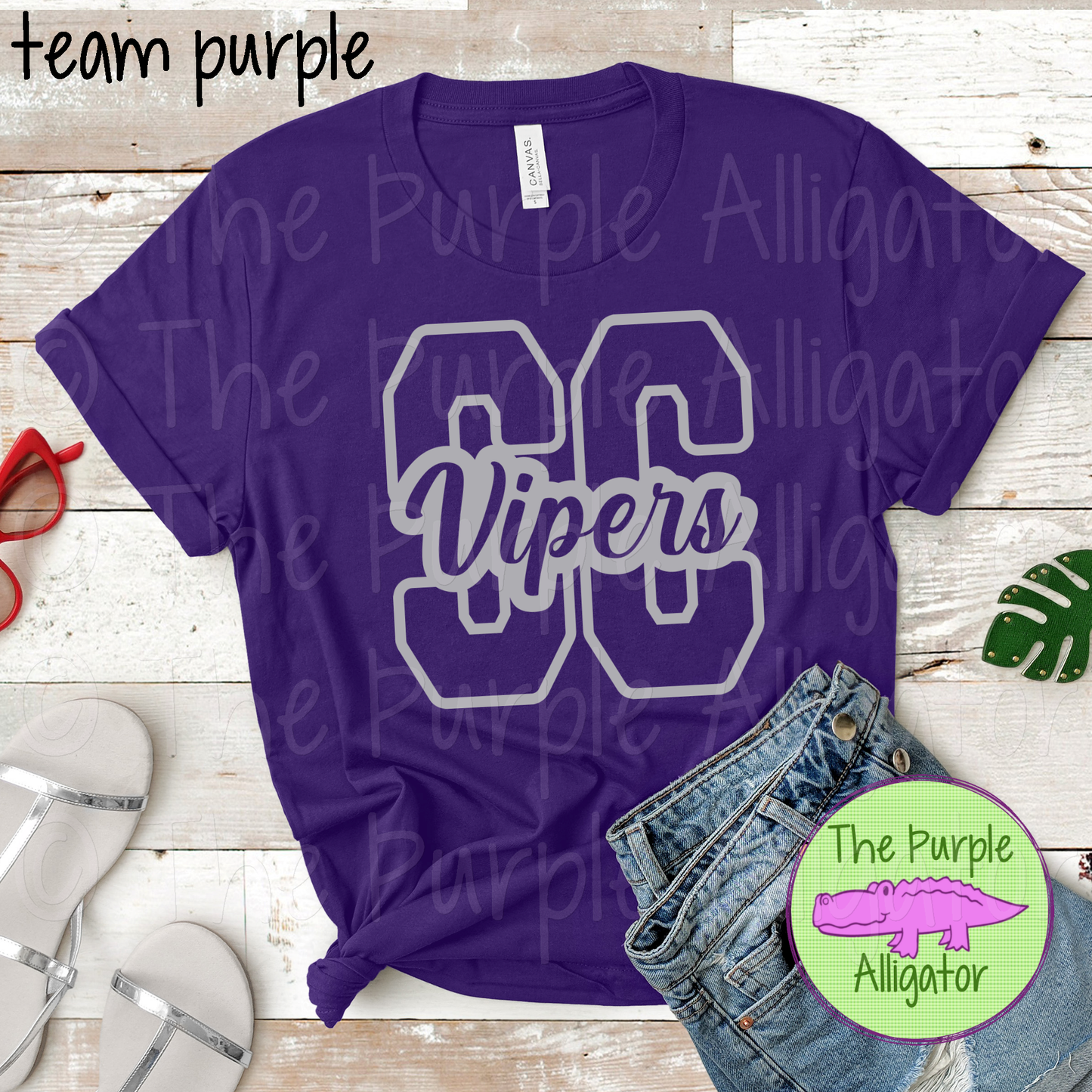 Space Coast SC Vipers Mascot School Spirit - CHOOSE YOUR DESIGN COLOR (d2f TPA)