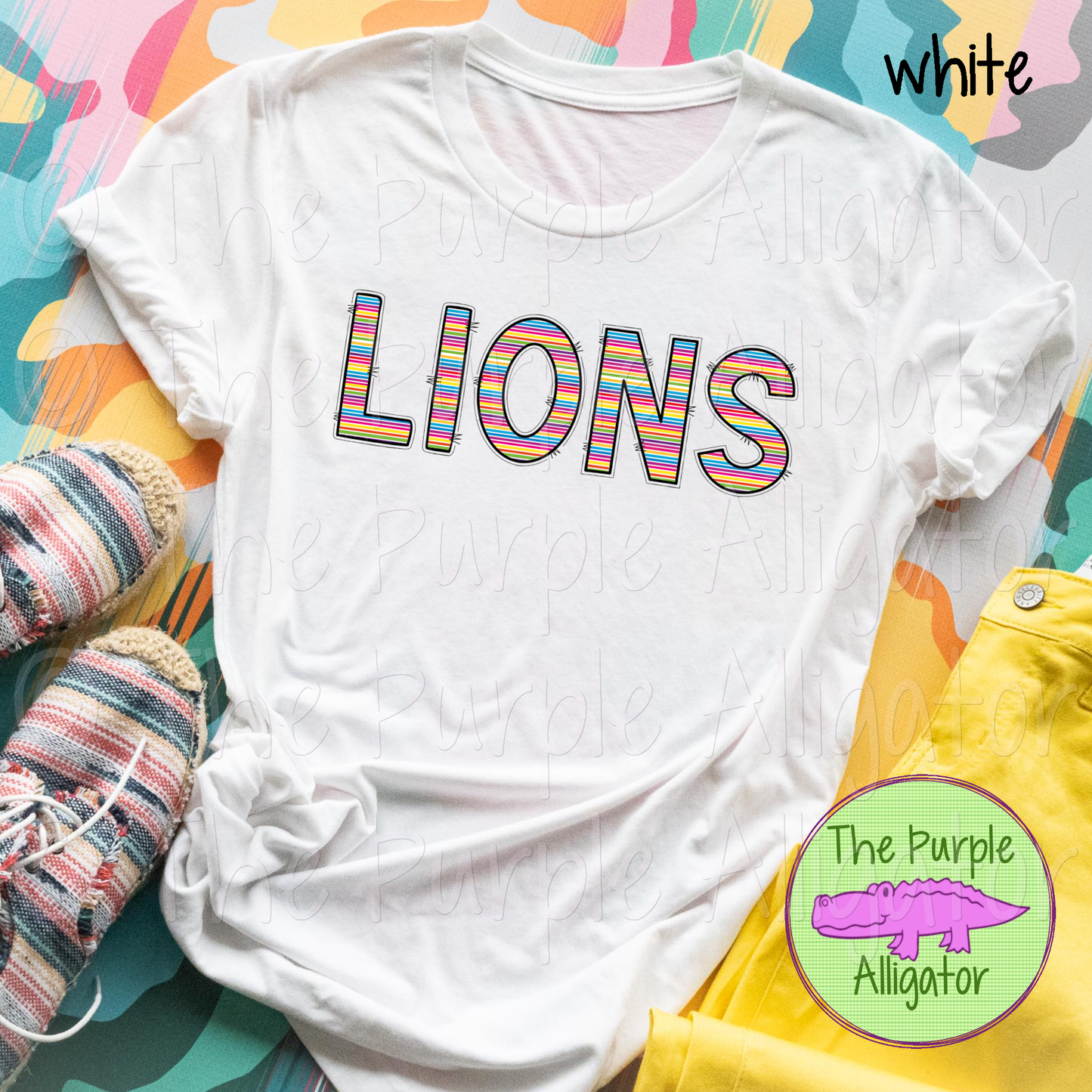 Lions Smartie Stripes Mascot School Spirit 1124 (d2f TPA)