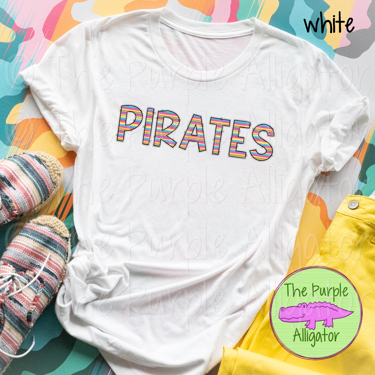 Pirates Smartie Stripes Mascot School Spirit 1124 (d2f TPA)