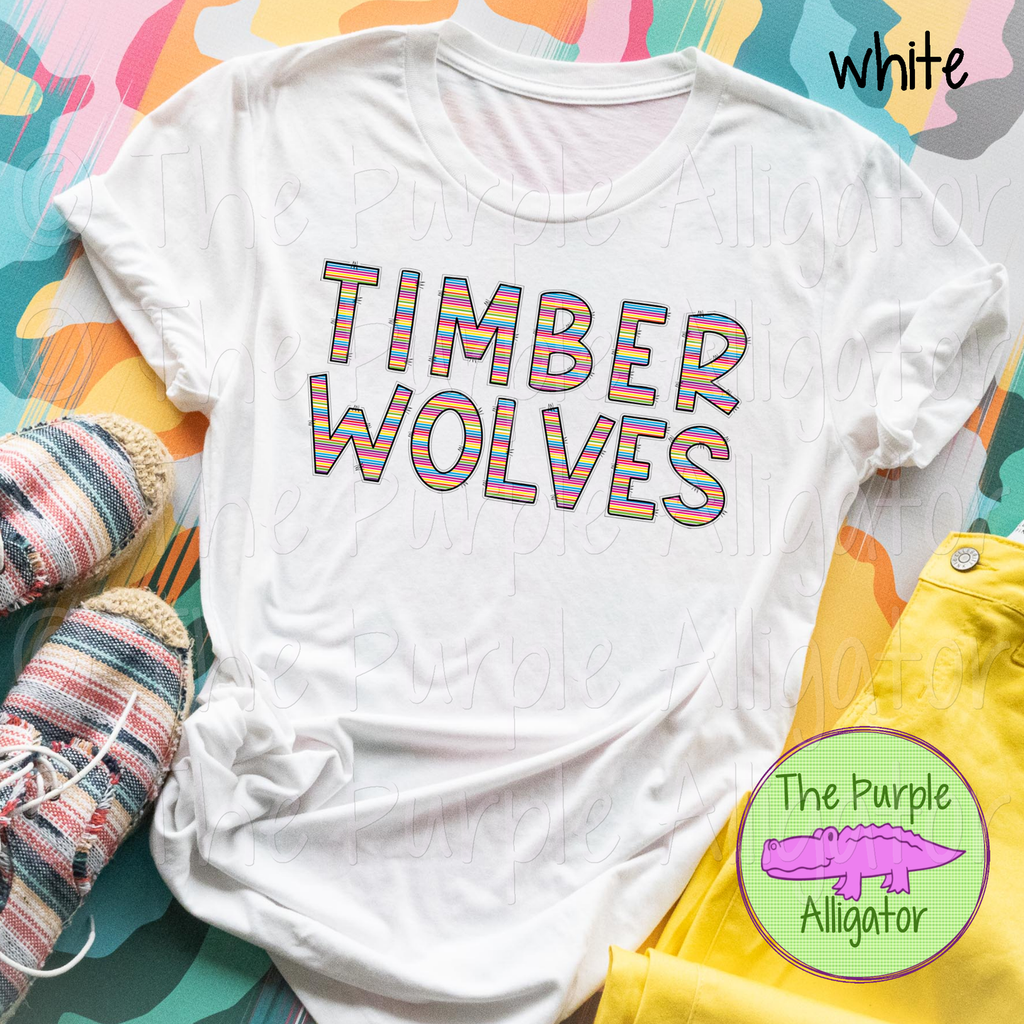 Timberwolves Smartie Stripes Mascot School Spirit 1124 (d2f TPA)