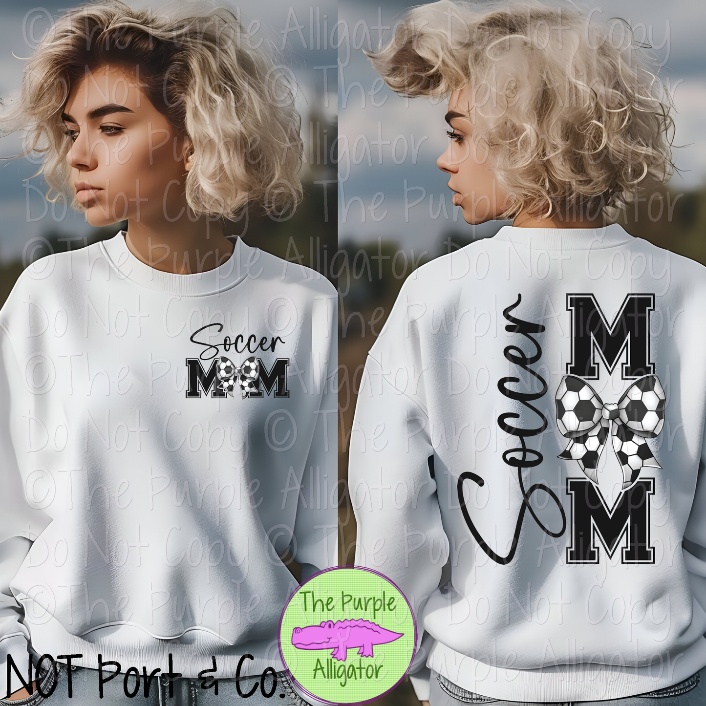 Soccer Mom Bow Front/Back Design 0225 (d2f PDF)