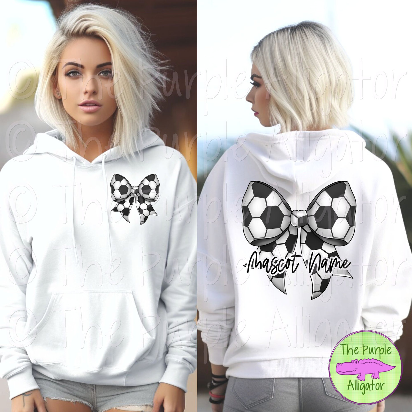 Soccer Mascot Name Sport Coquette Bow (d2f BBAD)