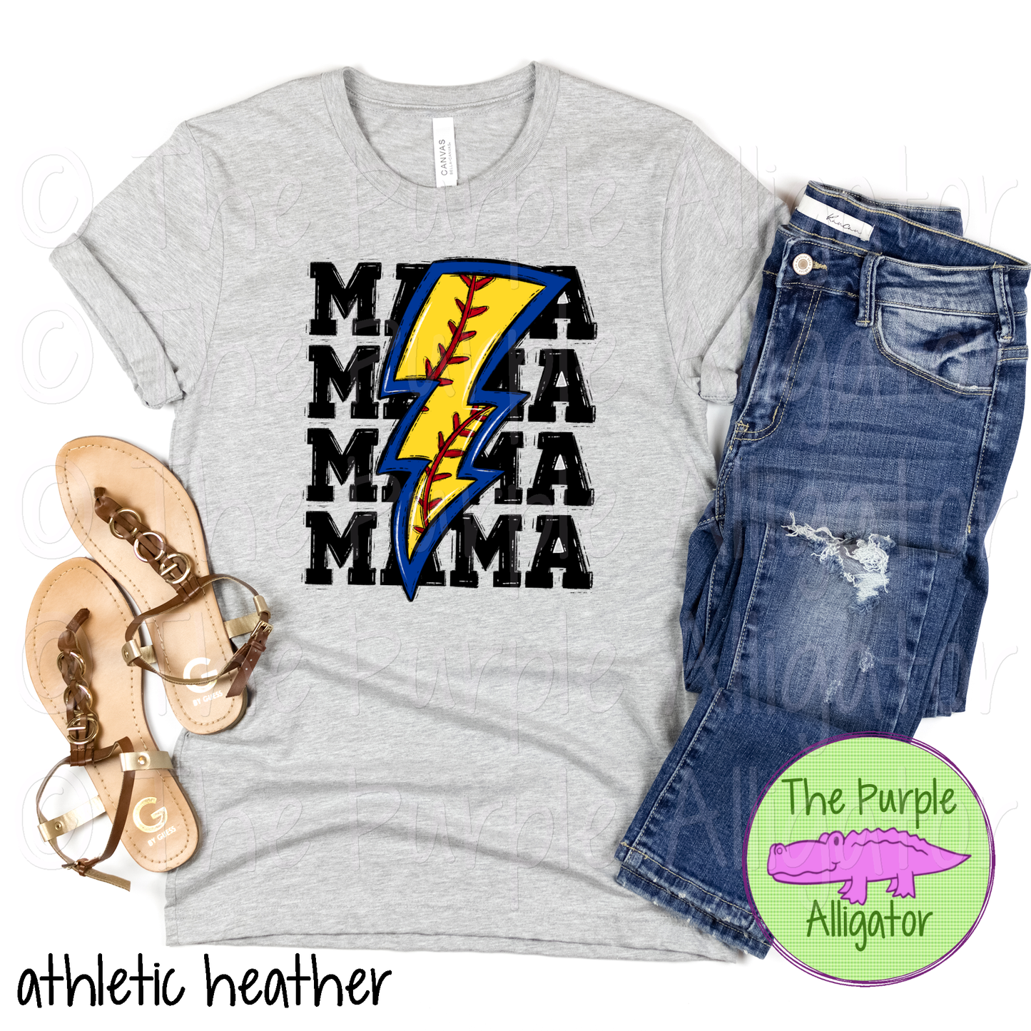 Softball Mama Blue Lightning Bolt (d2f EPC)