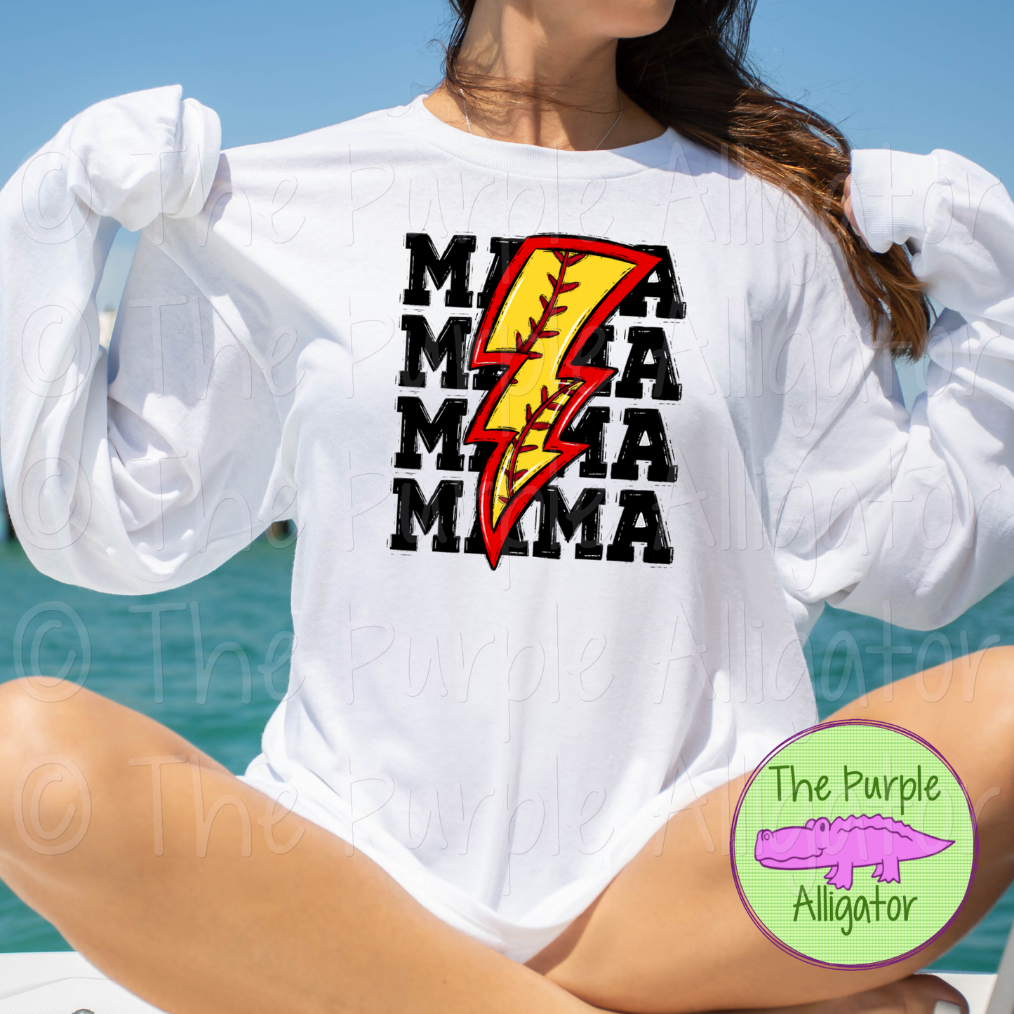 Softball Mama Red Lightning Bolt (d2f EPC)