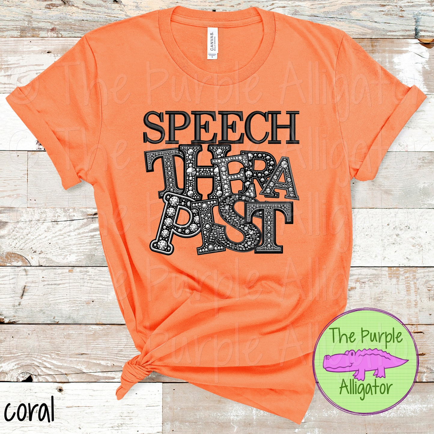 Speech Therapist Faux Rhinestones (d2f TED)