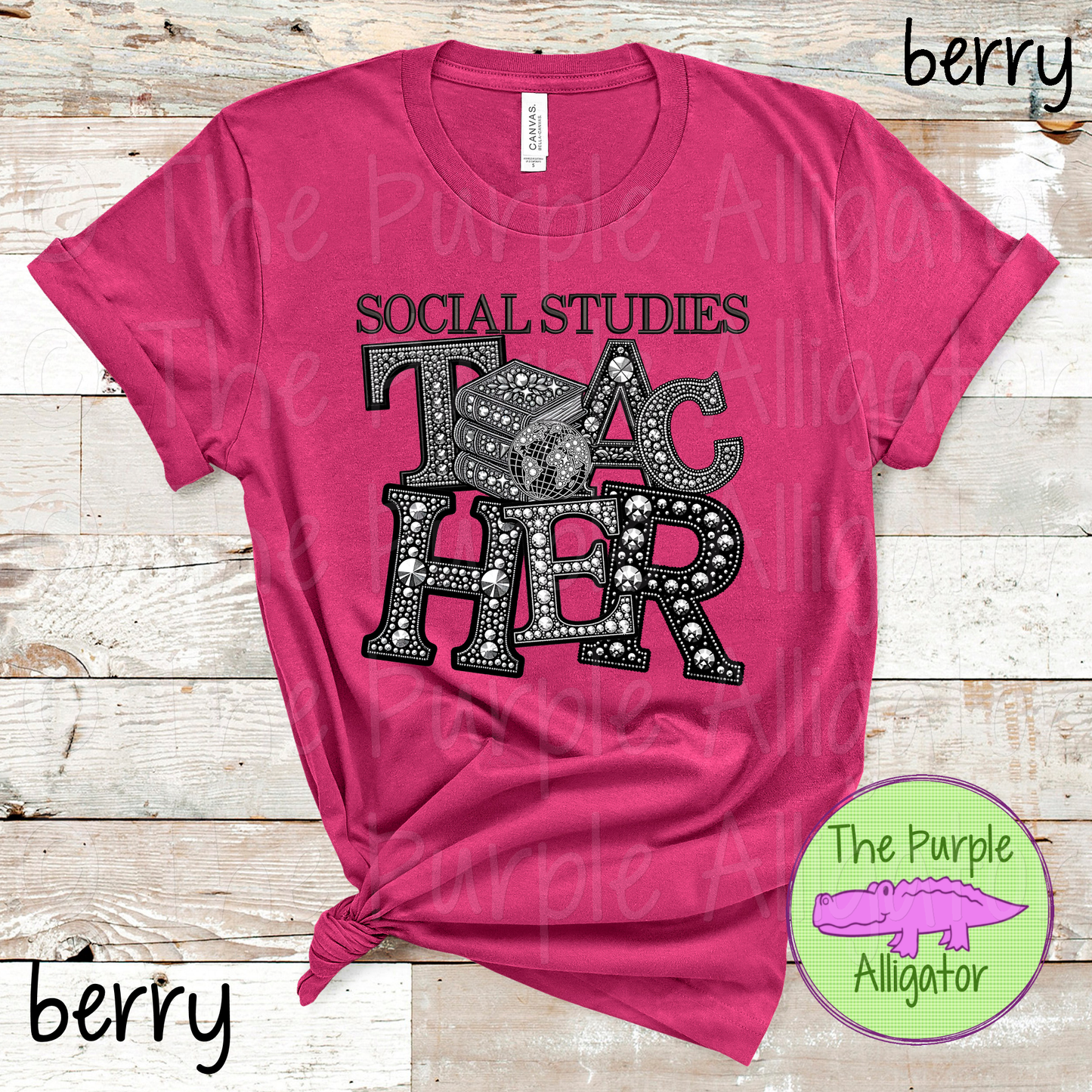 Social Studies Teacher Faux Rhinestones (d2f TED)