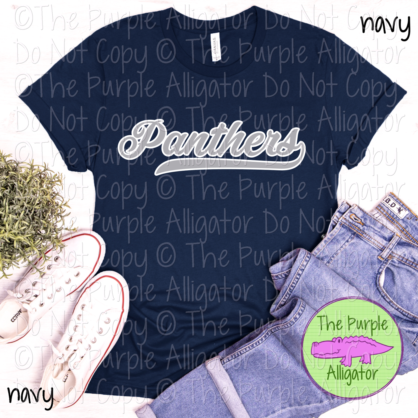 Panthers Swash Mascot Spirit School Spirit Wear Team Swag - CHOOSE YOUR DESIGN COLORS - 0625 (d2f TPA)