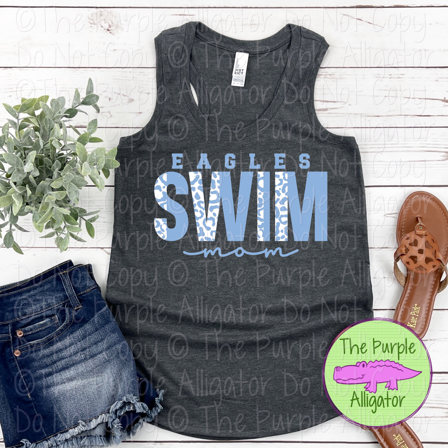 Eagles Swim Mom SC7 Mascot School Spirit Wear Team Gear - CHOOSE YOUR DESIGN COLORS - 0525 (d2f TPA)