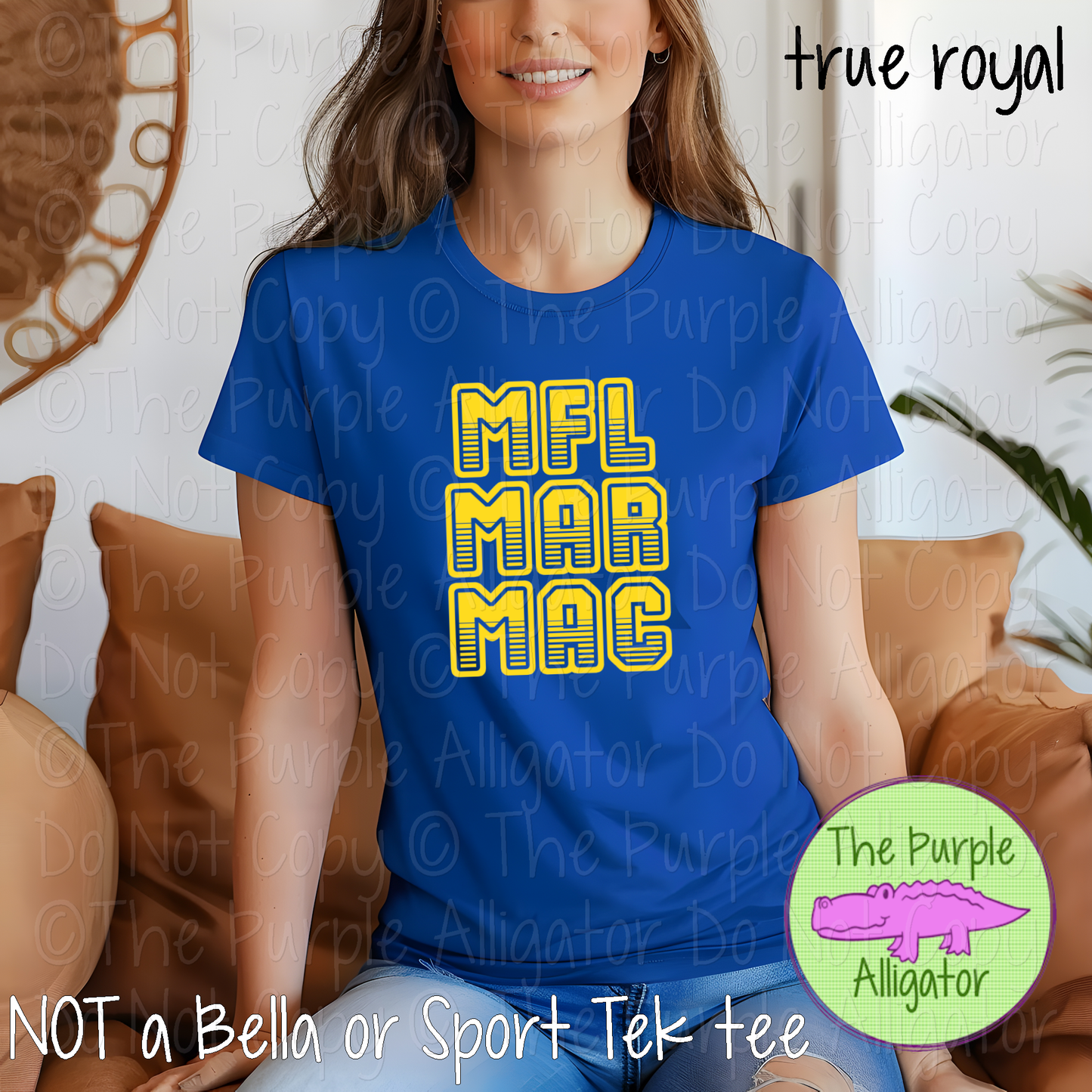 MFL MarMac T401 | Varsity Letter Retro Spirit Wear - CHOOSE YOUR TEXT COLOR 0725 (d2f TPA)
