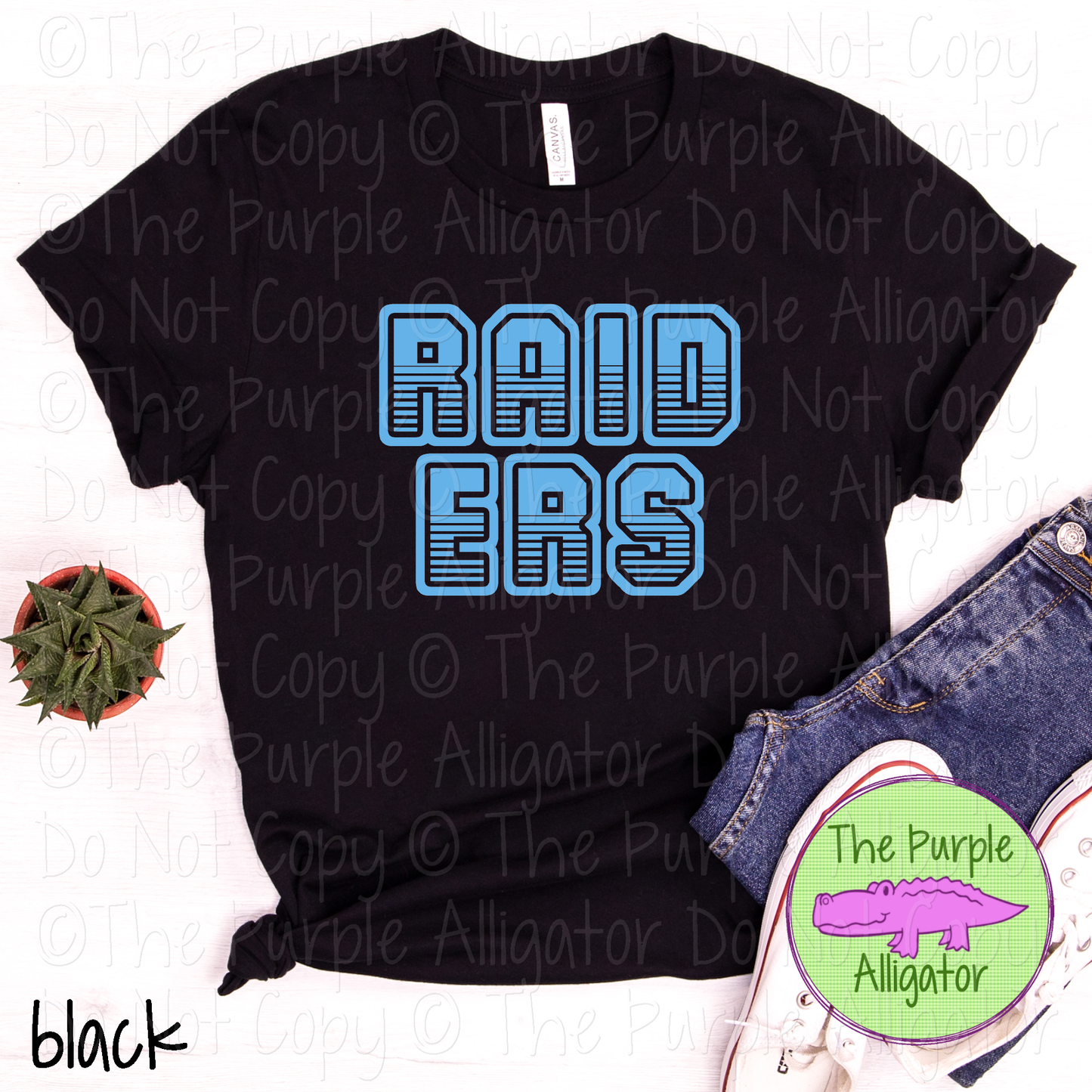 Raiders T401 | Varsity Letter Retro Spirit Wear - CHOOSE YOUR TEXT COLOR 0725 (d2f TPA)