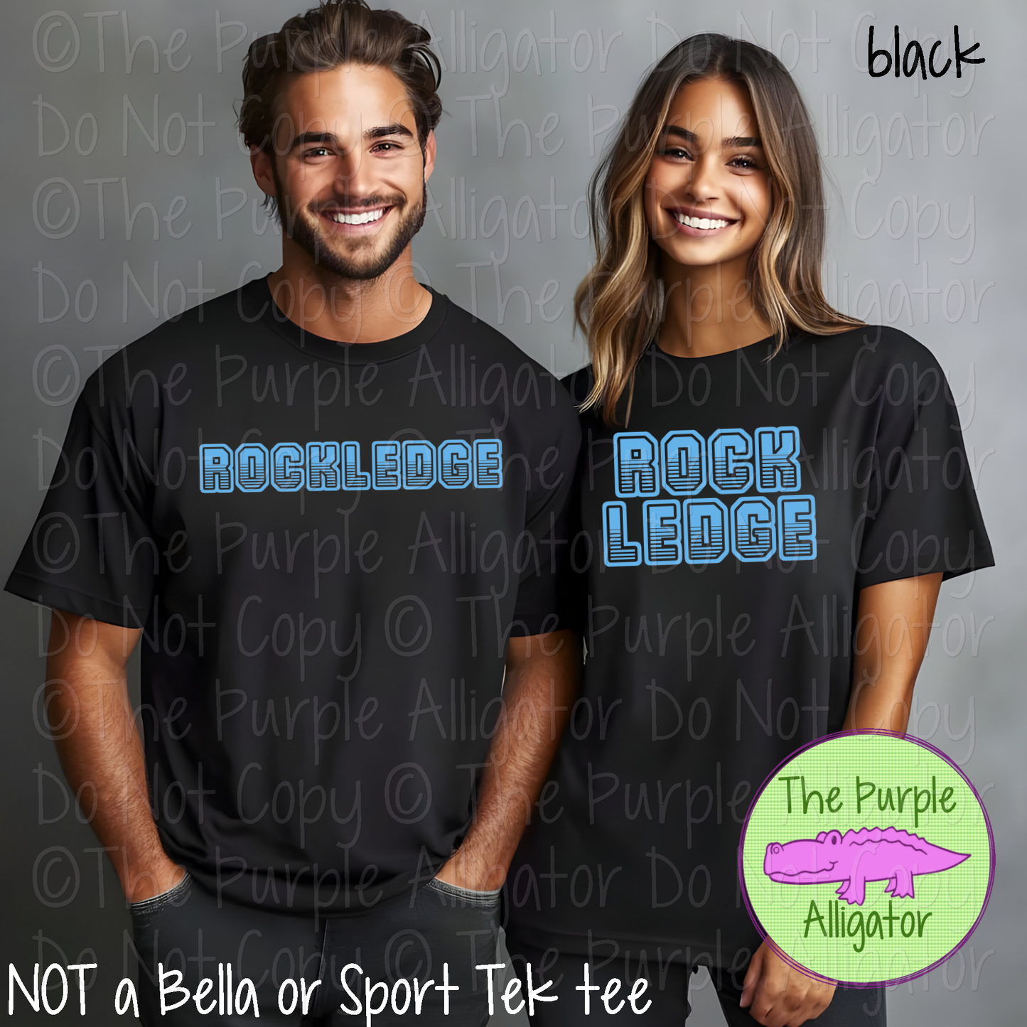 Rockledge T401 | Custom School Spirit Wear Apparel for Fans, Teams & Students - CHOOSE YOUR TEXT COLOR 0725 (d2f TPA)