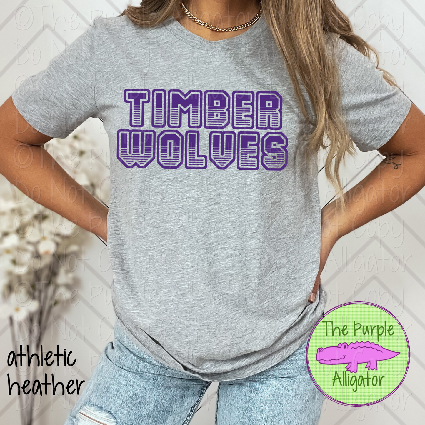 Timberwolves T401 | Varsity Letter Retro Spirit Wear - CHOOSE YOUR TEXT COLOR 0725 (d2f TPA)
