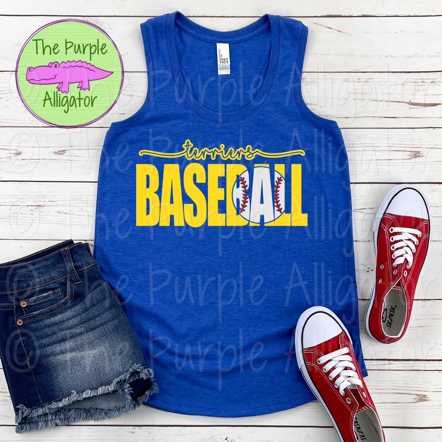 Terriers Baseball SC64 Mascot School Spirit - CHOOSE YOUR DESIGN COLOR (d2f TPA)