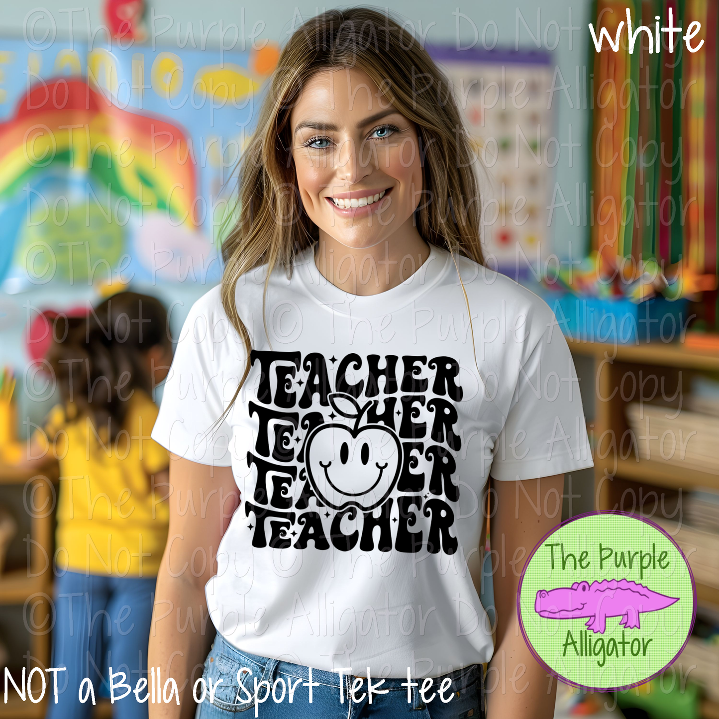 Teacher Stacked Retro - Choose Your Design Color - 0424 (d2f SDS)
