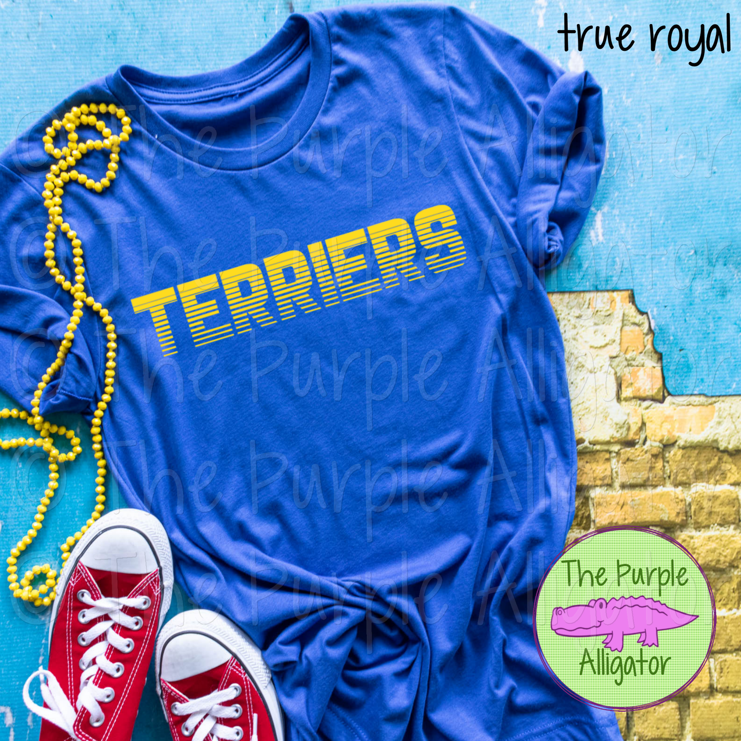 Terriers Championship Mascot School Spirit - CHOOSE YOUR TEXT COLOR (d2f TPA)