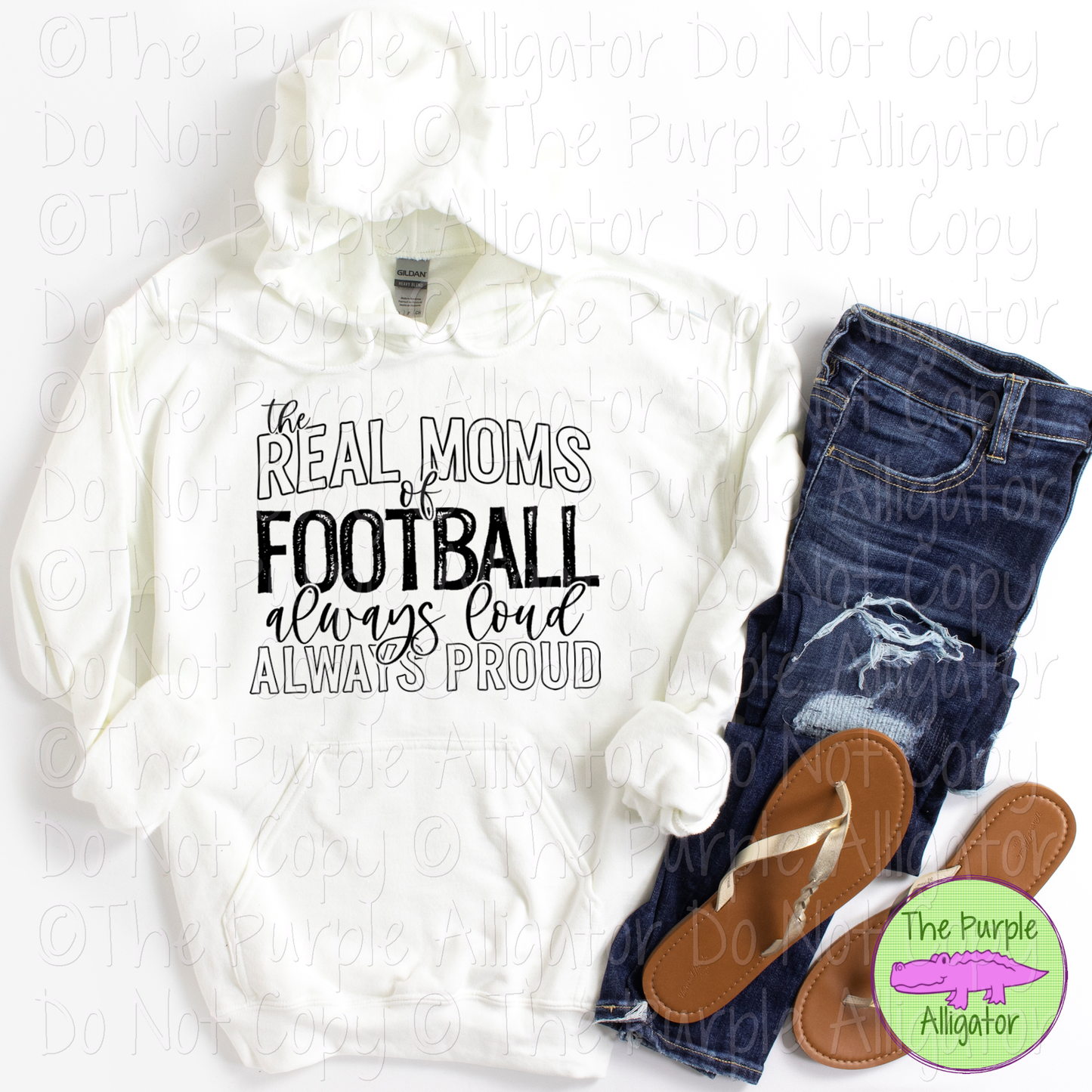 The Real Moms of Football | Bold & Fun Game Day Tee for Sports Moms 0723 (D2F HMD)