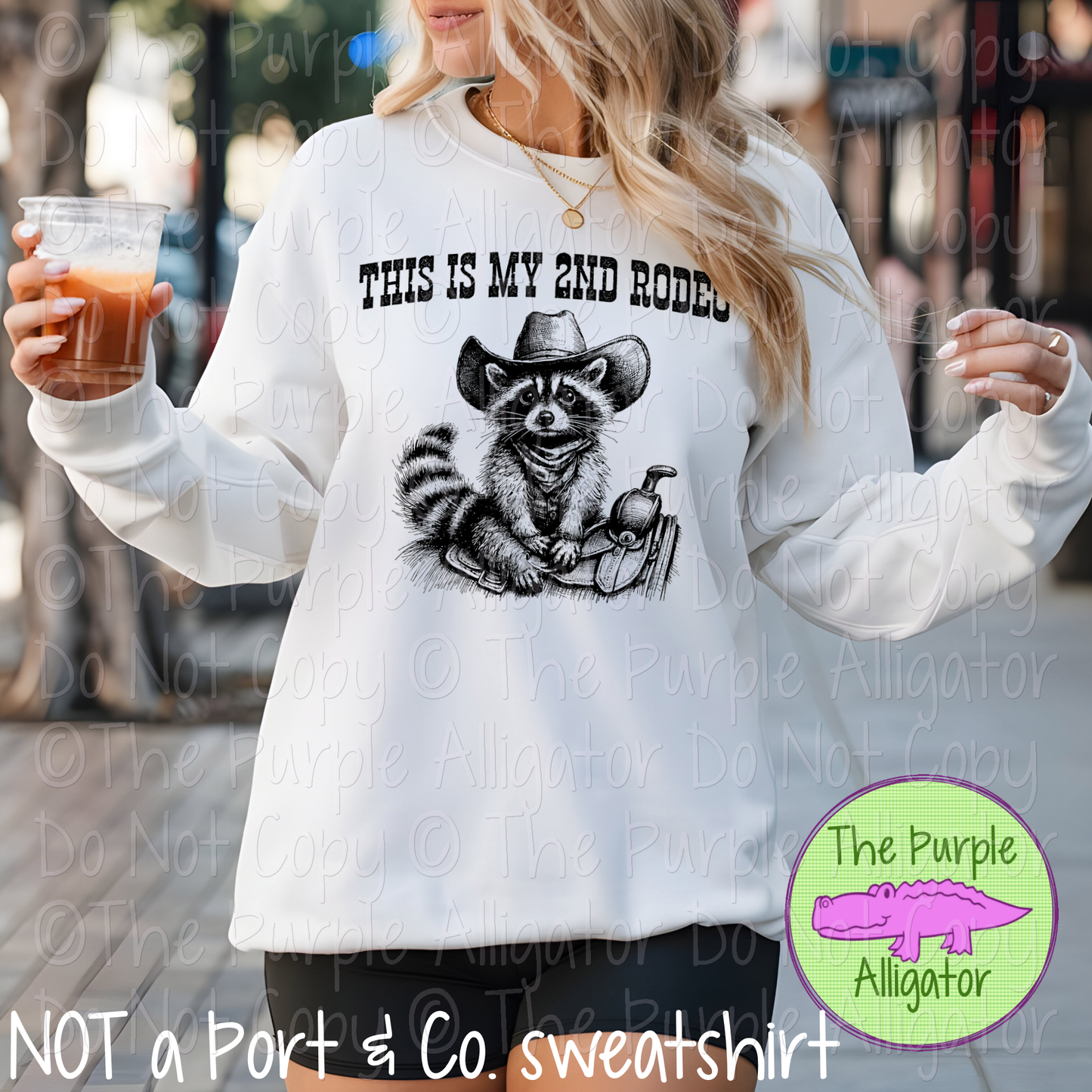 This is My 2nd Rodeo Cowboy Raccoon - Choose Your Design Color - 0624 (d2f KP)