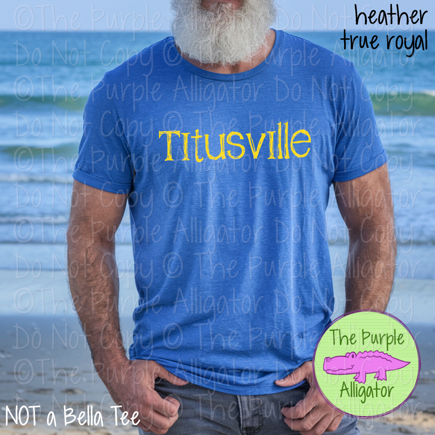 Titusville Distorted | Bold Brush Stroke Spirit Wear Design – Rough Distorted School Style | CHOOSE YOUR TEXT COLOR - 0825 (d2f TPA)