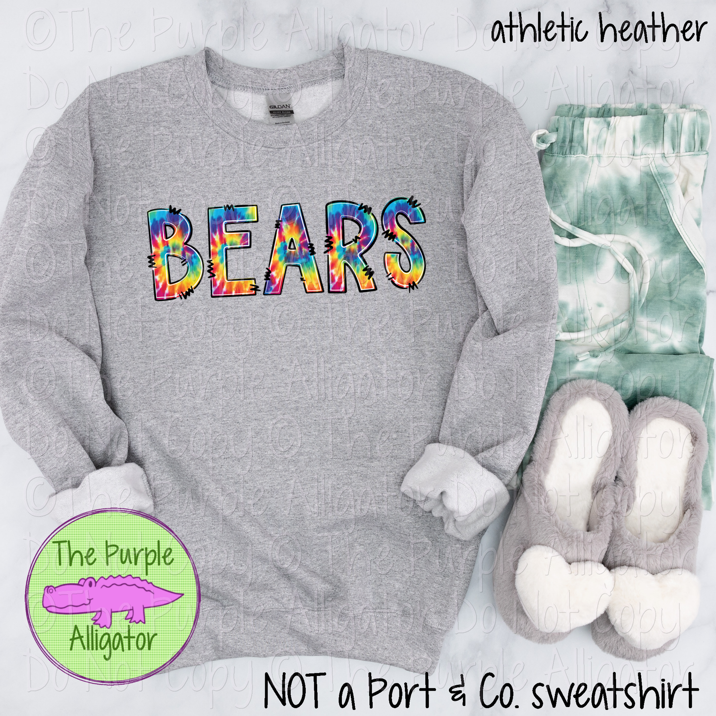 Bears Tie Dye Mascot School Spirit 1224 (d2f TPA)