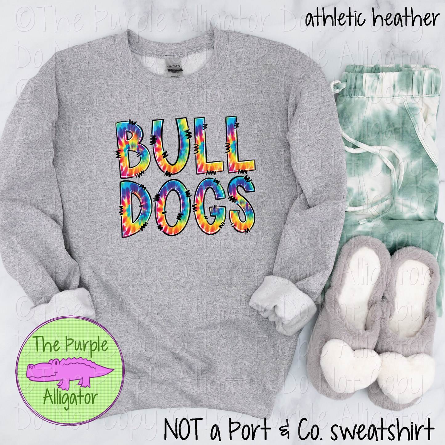 Bulldogs Tie Dye Mascot School Spirit 1224 (d2f TPA)