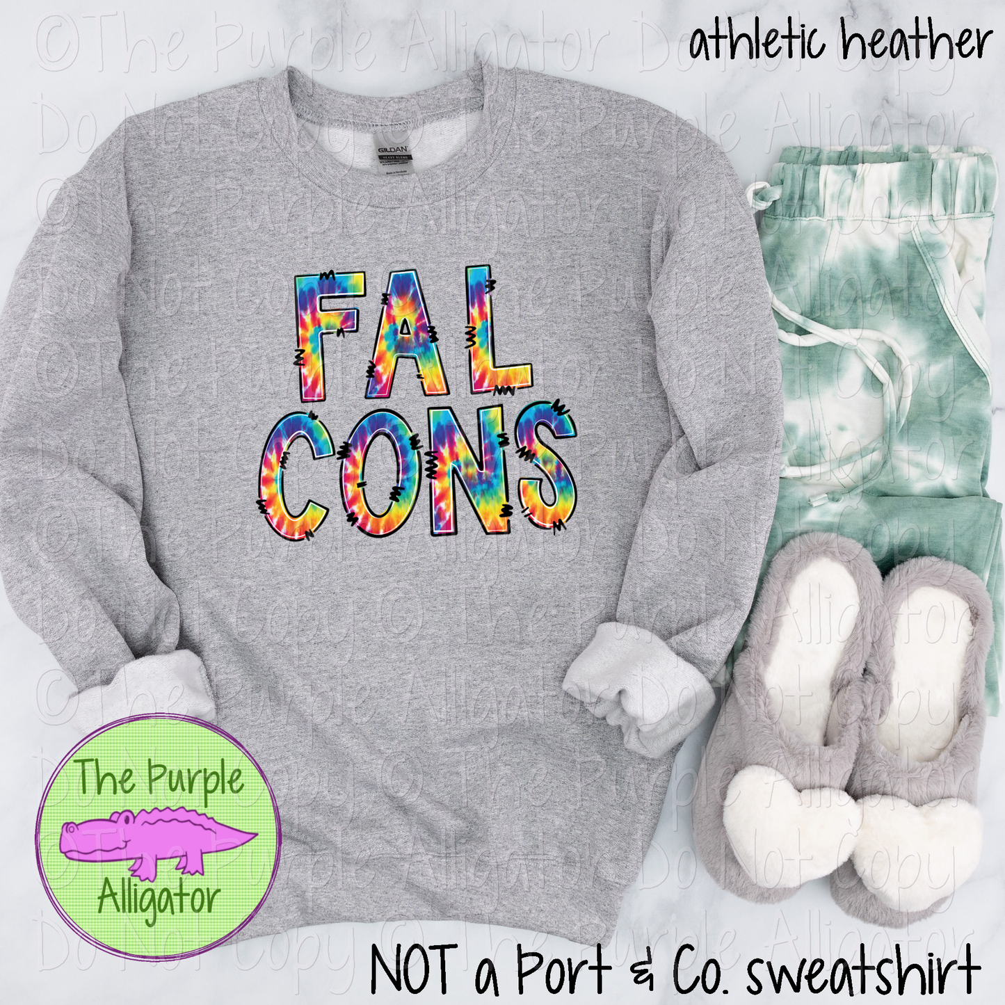 Falcons Tie Dye Mascot School Spirit 1224 (d2f TPA)