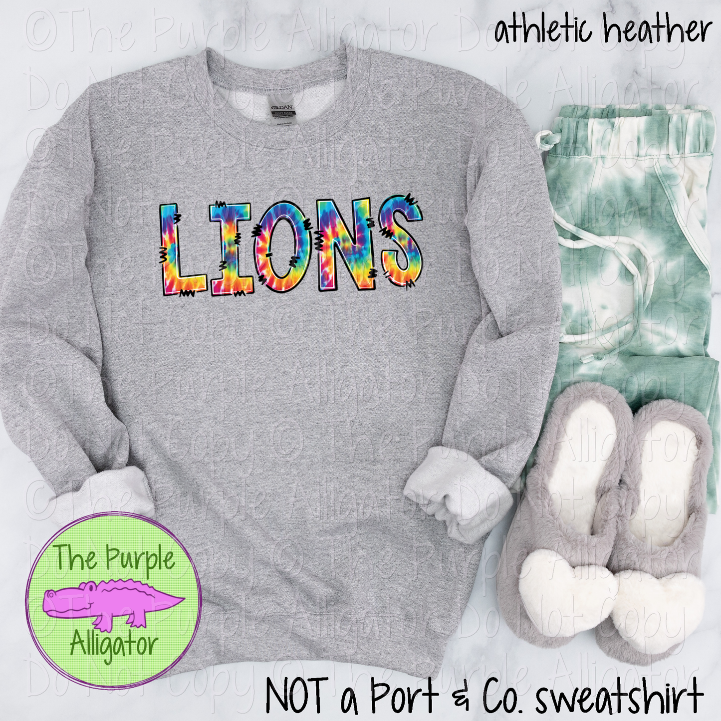 Lions Tie Dye Mascot School Spirit 1224 (d2f TPA)