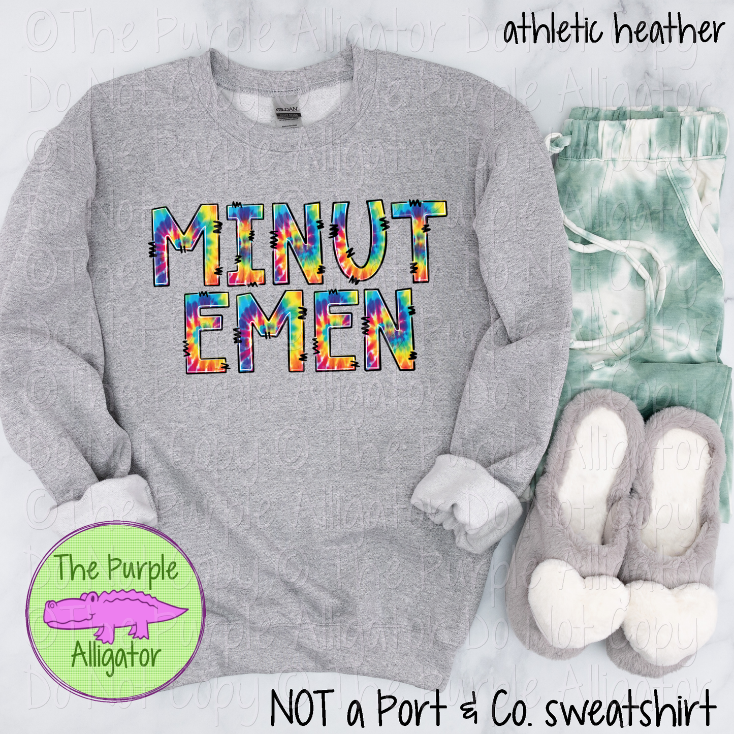 Minutemen Tie Dye Mascot School Spirit 1224 (d2f TPA)