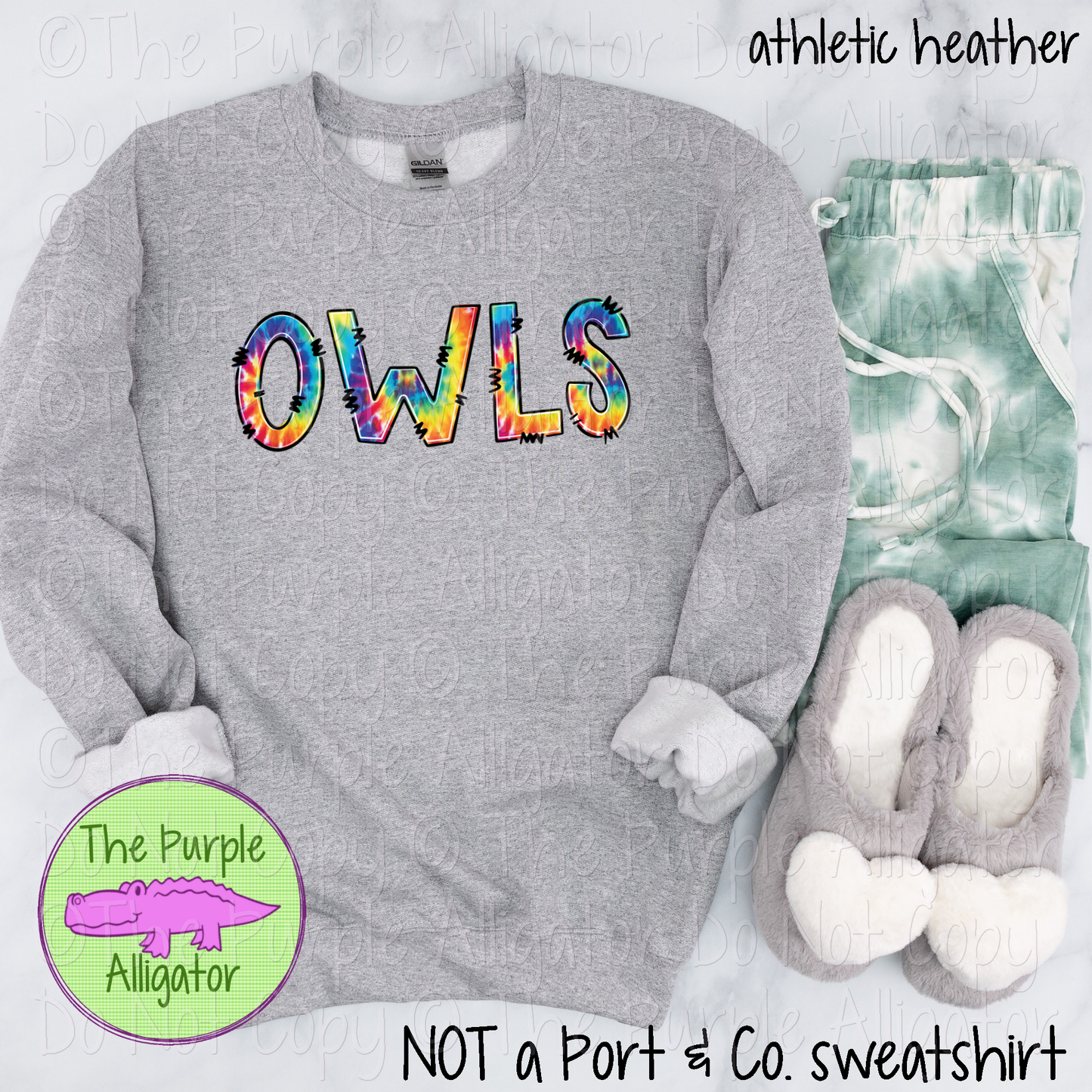 Owls Tie Dye Mascot School Spirit 1224 (d2f TPA)